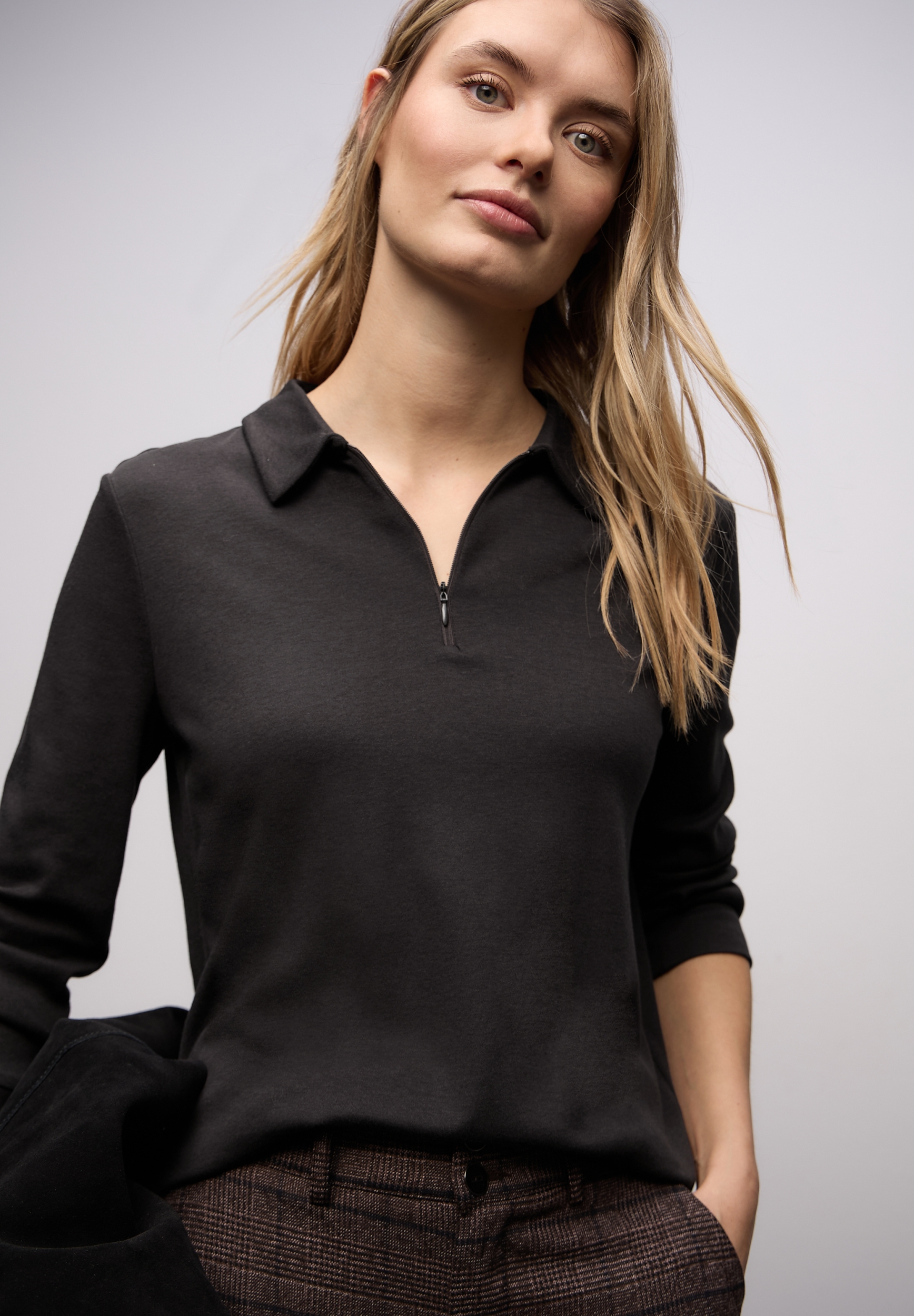 LTD QR basic polo shirt w.zipp #7