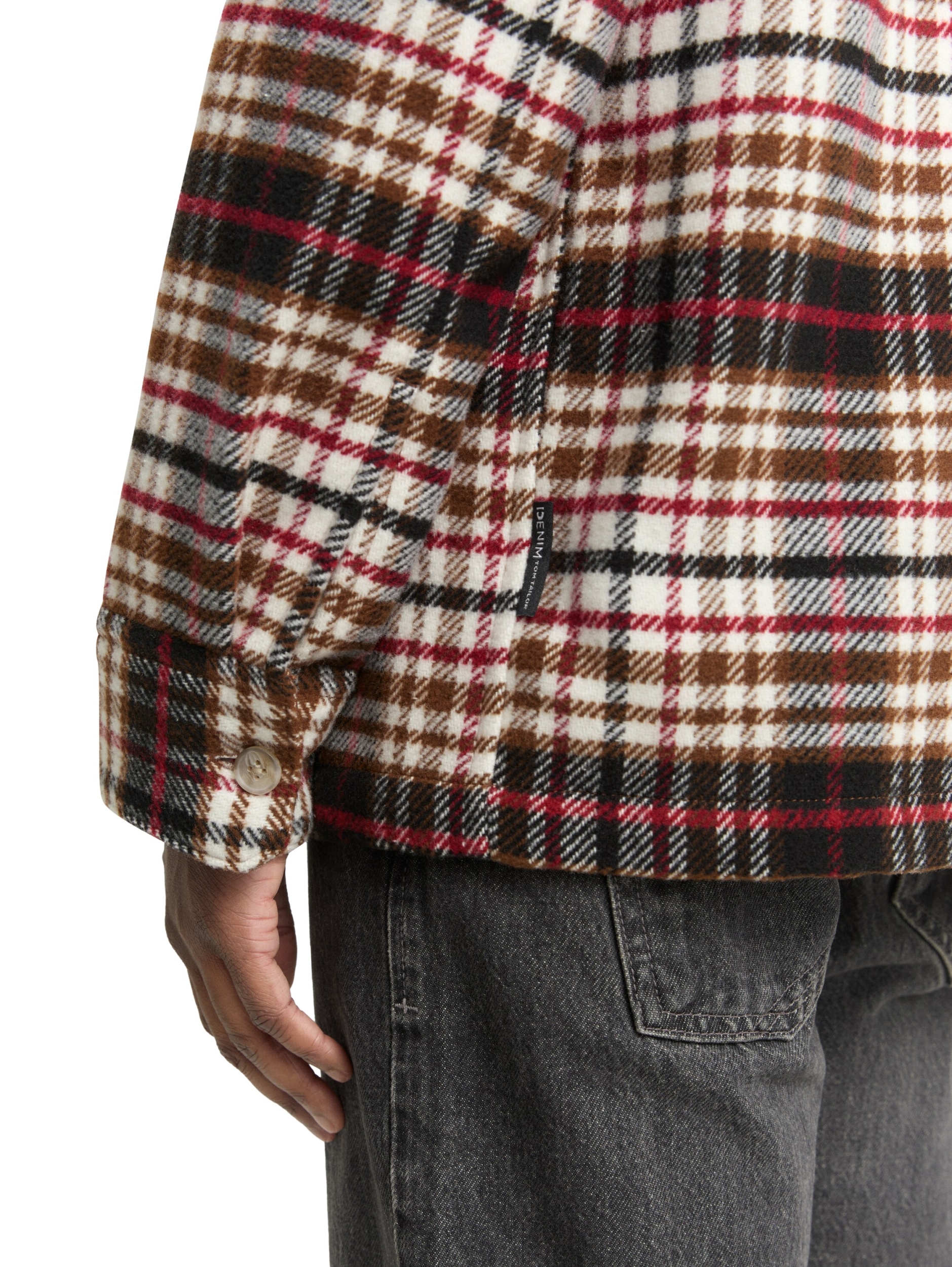 checked overshirt with contras #5