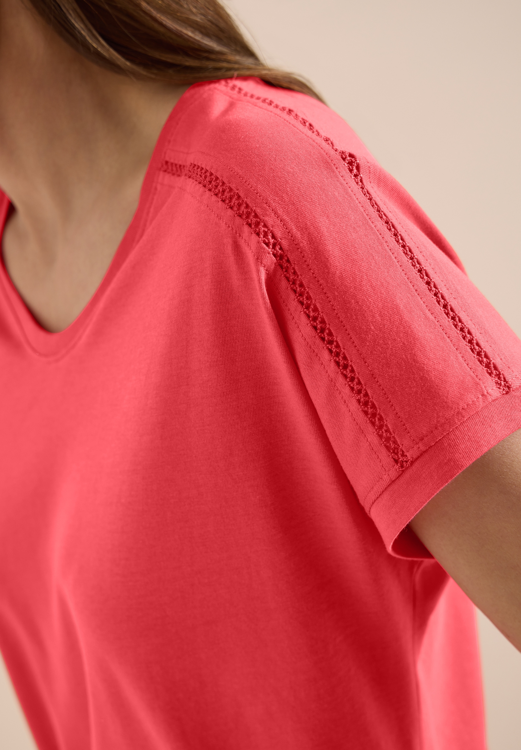 NOS Solid Lace Shoulder T-Shir #7