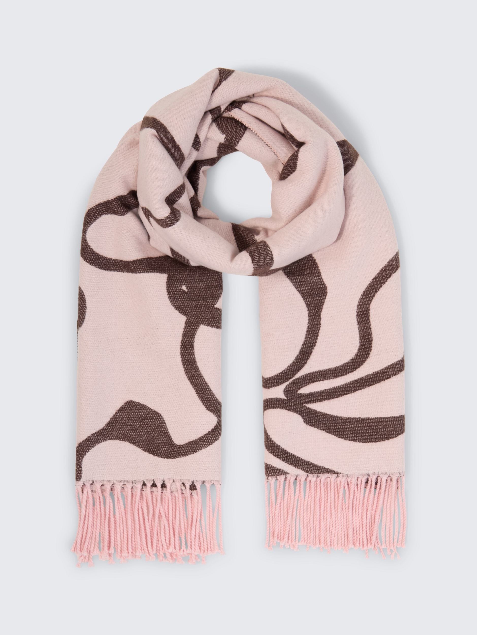 woven scarf with flowers #4
