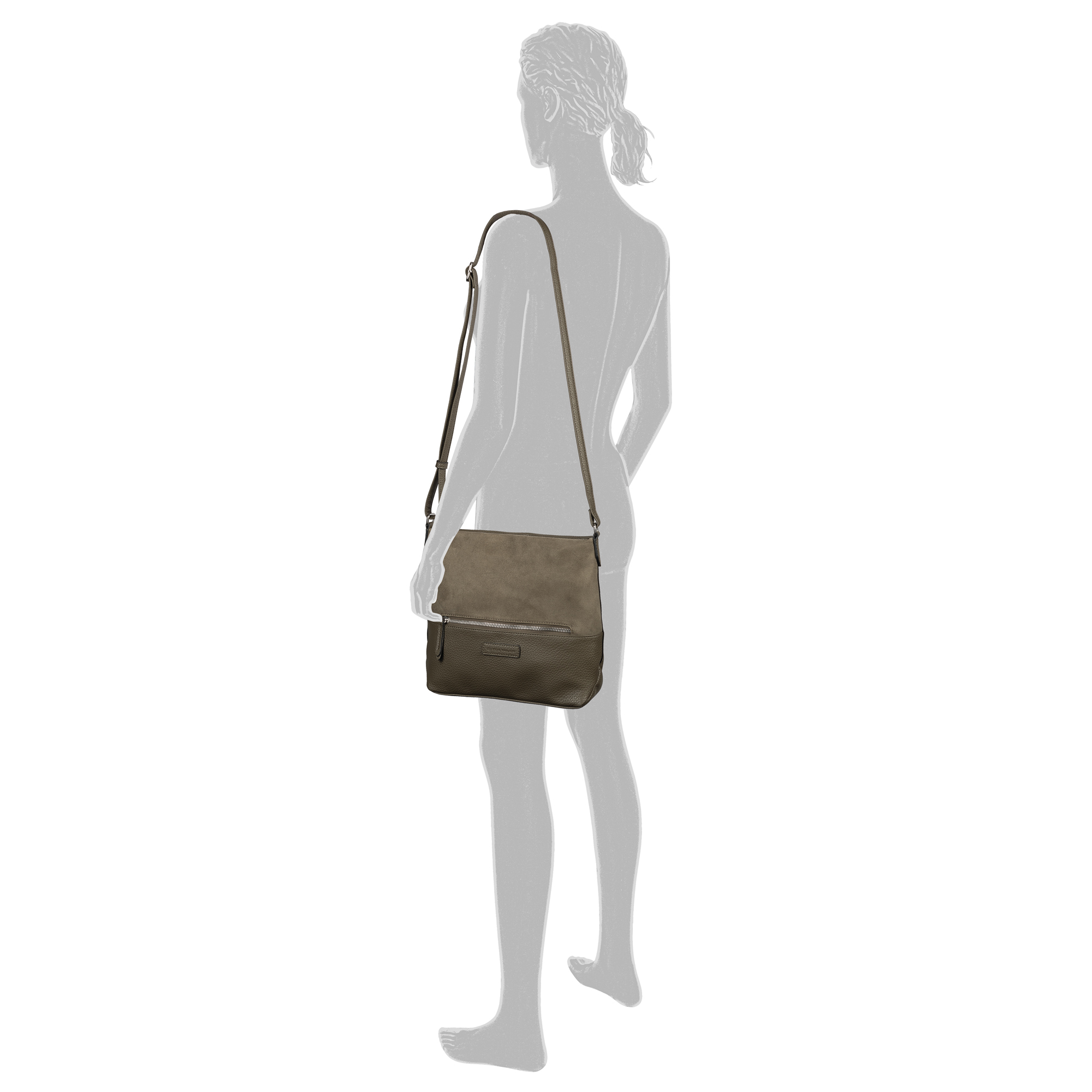 Gia, Cross bag M, mixed khaki #4