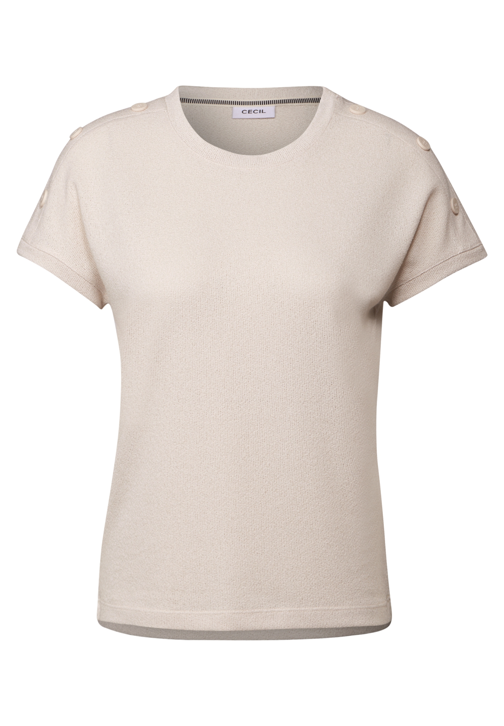 TOS Solid Crepe Button T-Shirt #1