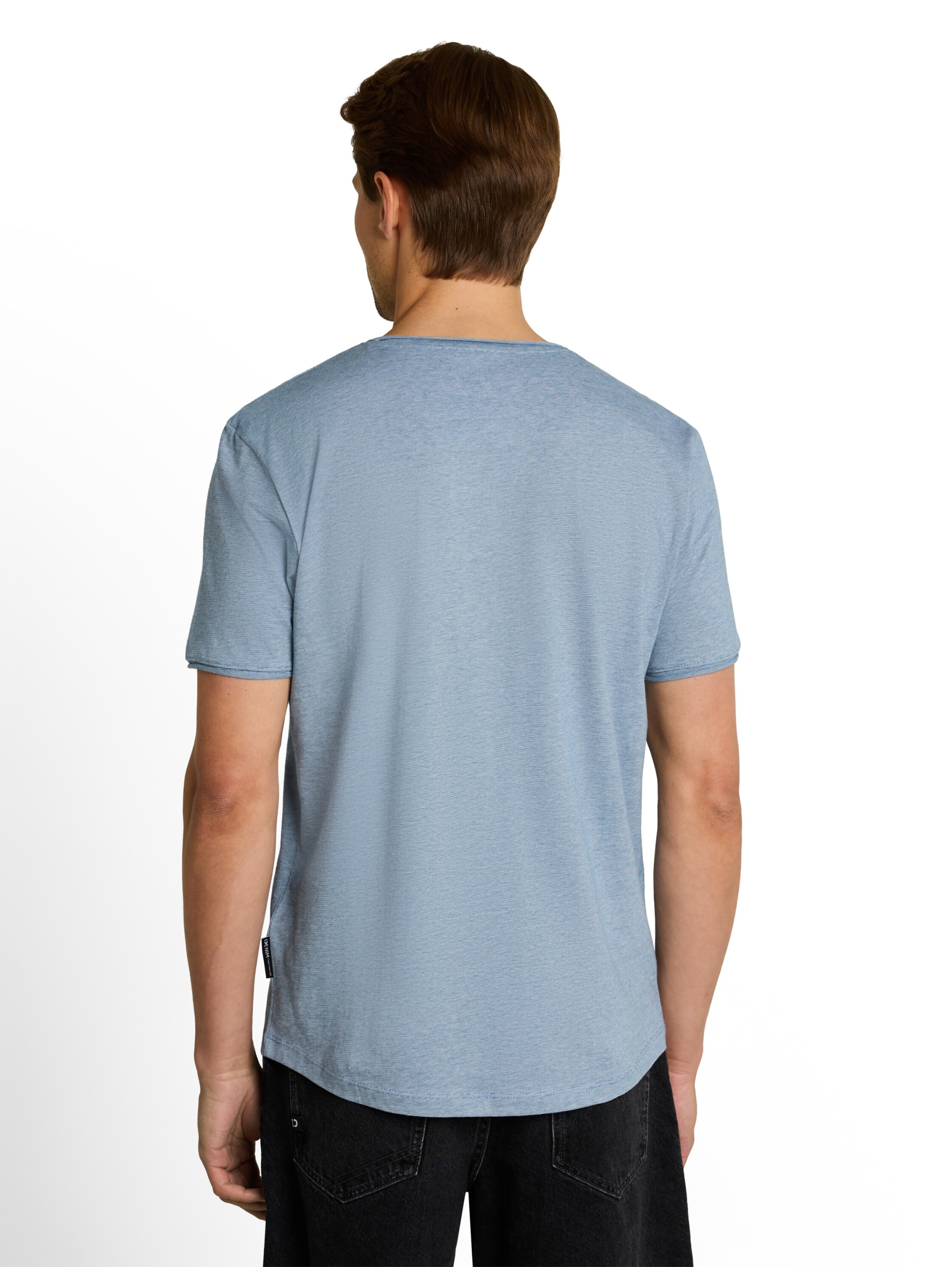 rounded hem finestripe t-shirt #4