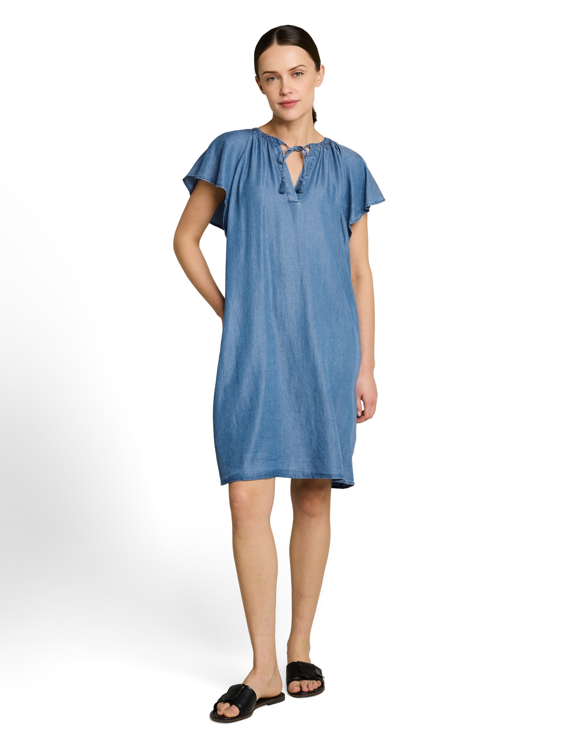 dress feminine denim look #6