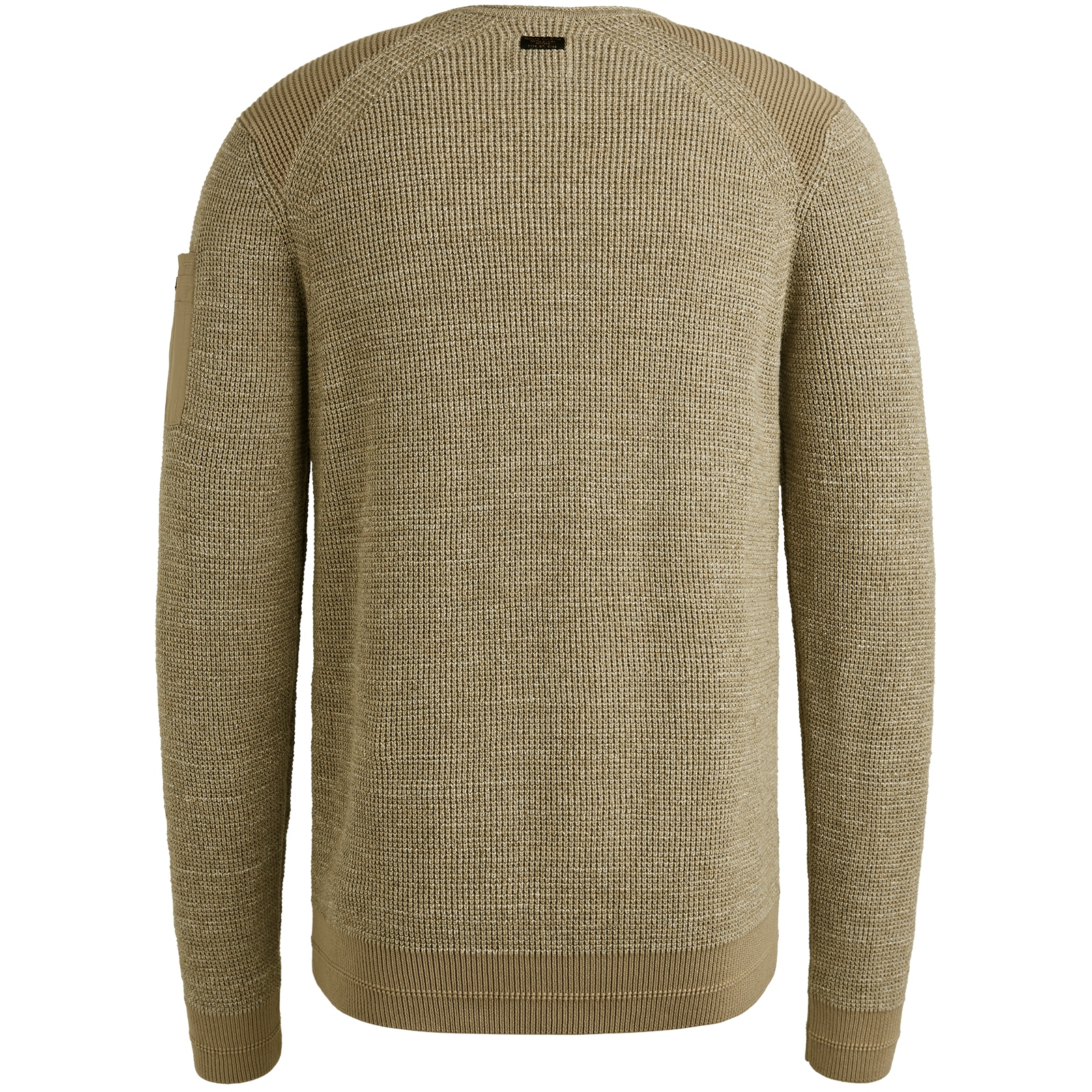 R-neck cotton rib melee knit #2