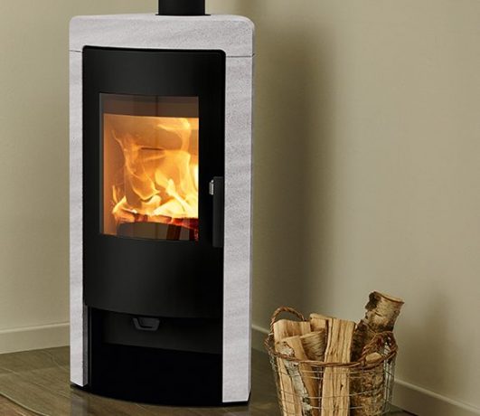 RIKA-Kaminofen Modell SOL m. Speckstein RA oben #1