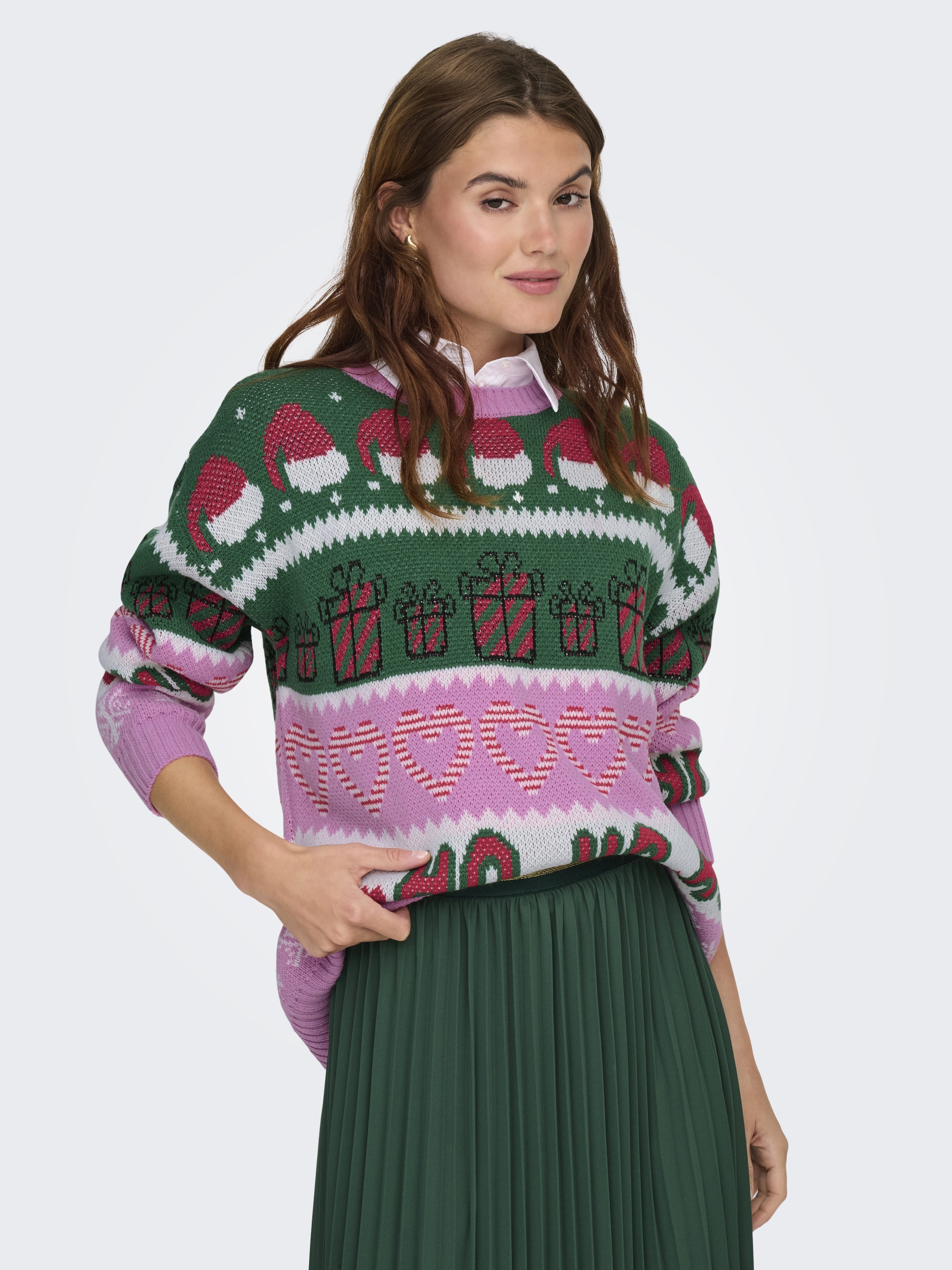 ONLXMAS HOHO LS PULLOVER KNT #4