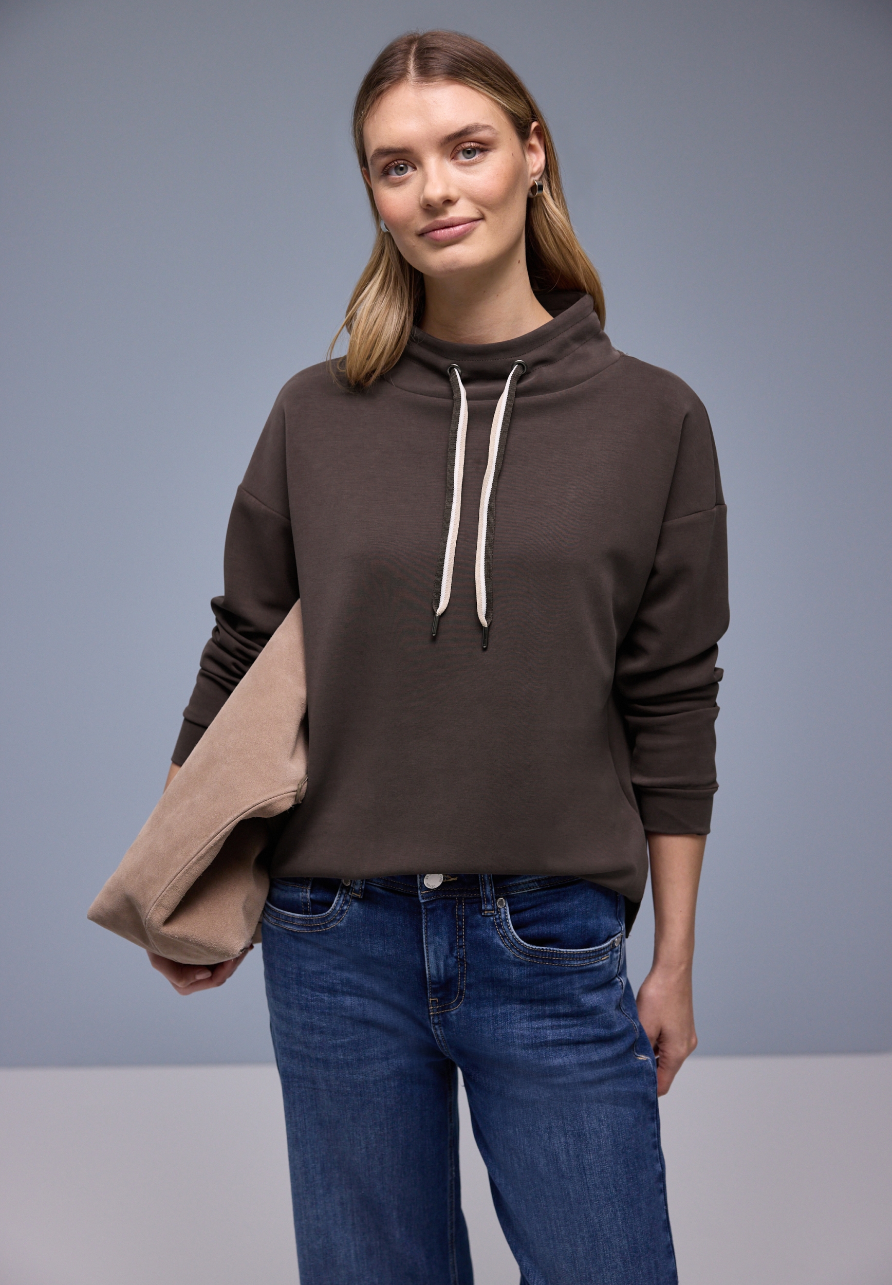 LTD QR silk look shirt w.strip #7