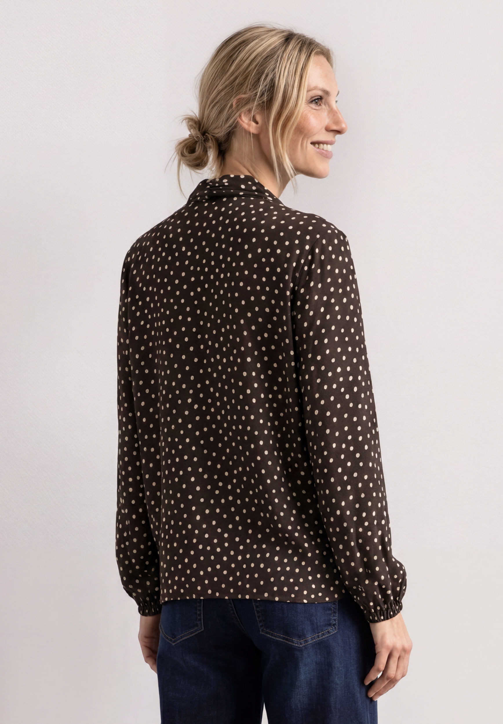 Printed blouse w tie detail #4