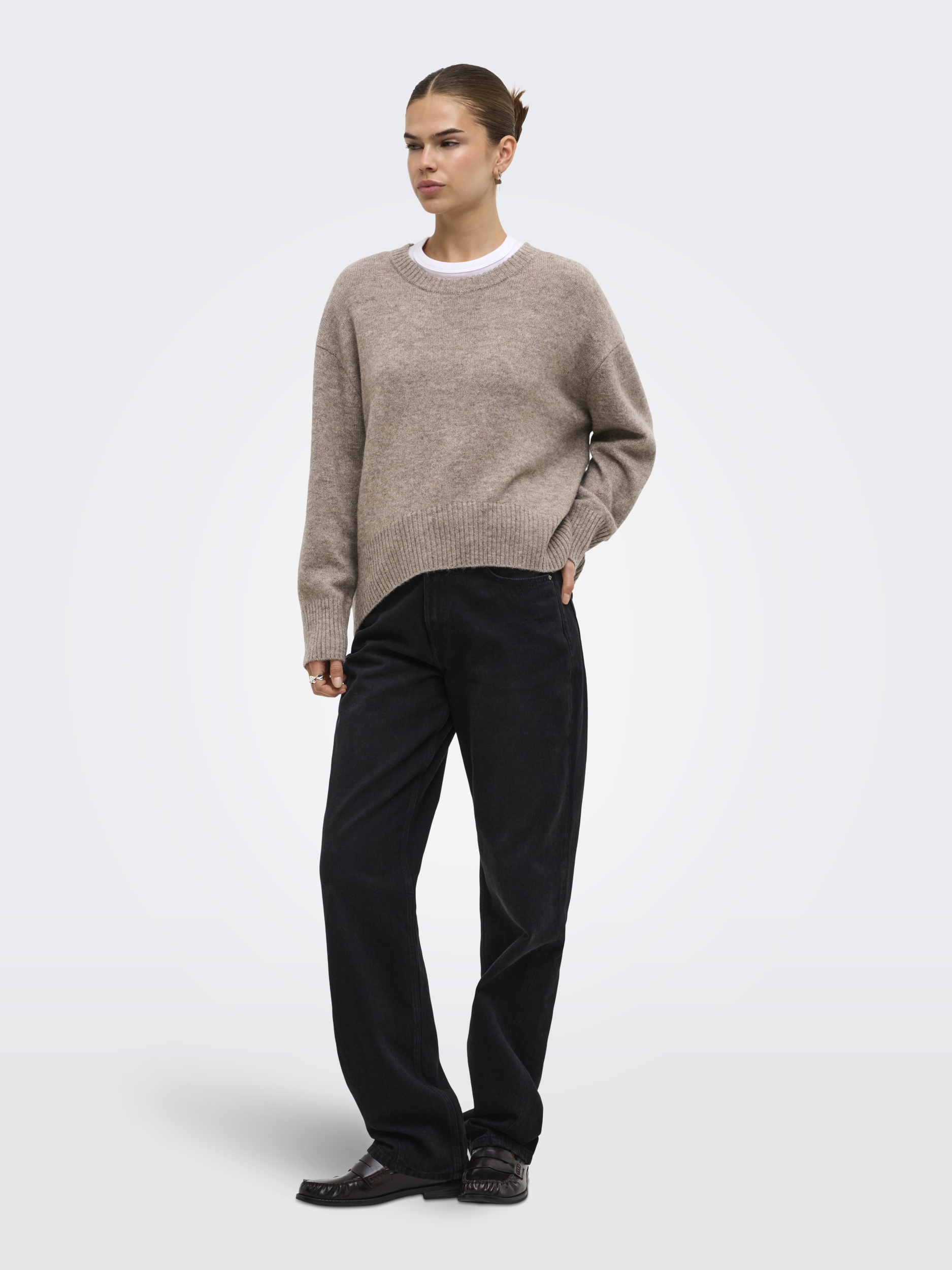 ONLALIVIA LS HIGH-LOW O-NECK NOOS KNT #7
