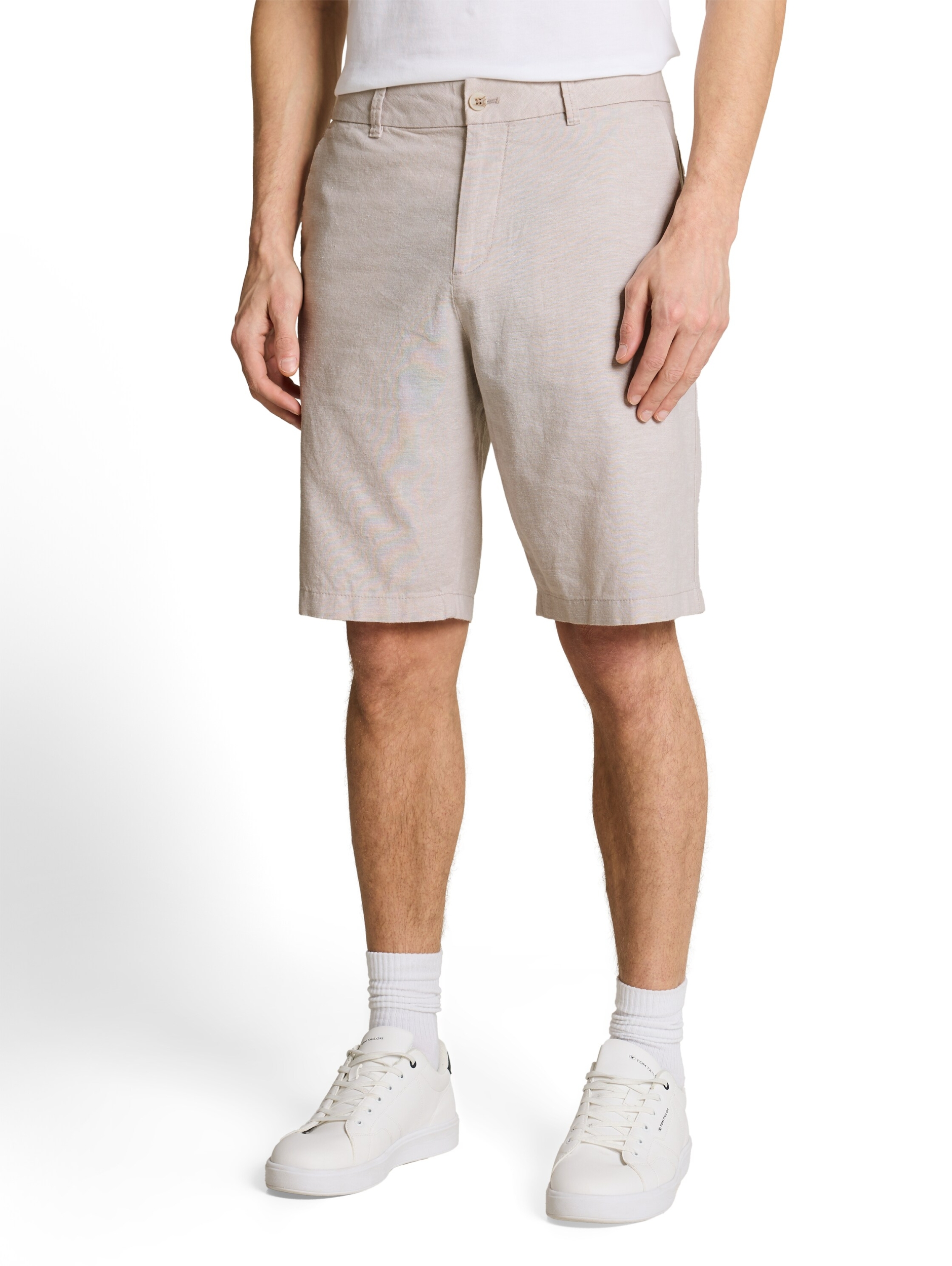 relaxed linen chino shorts #2