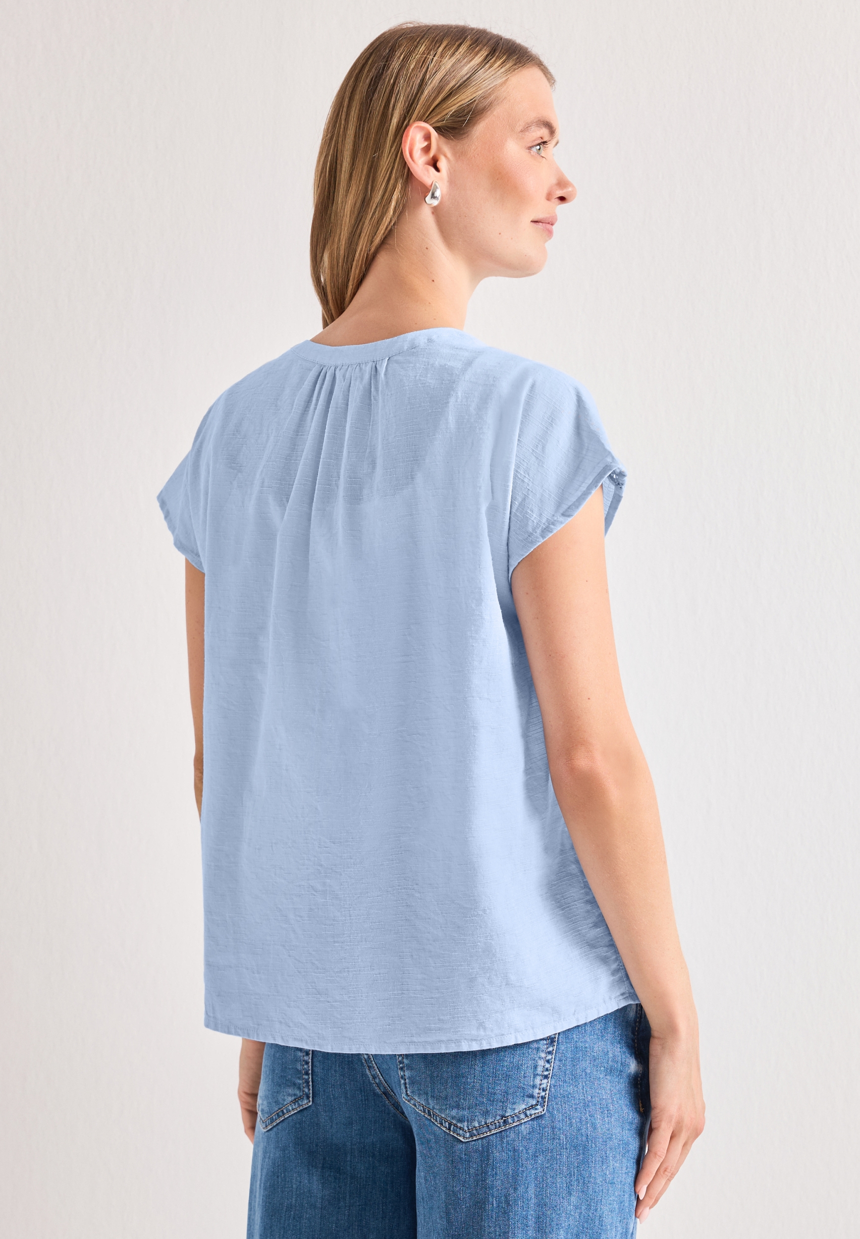 Buttoned splitneck blouse w ta #4