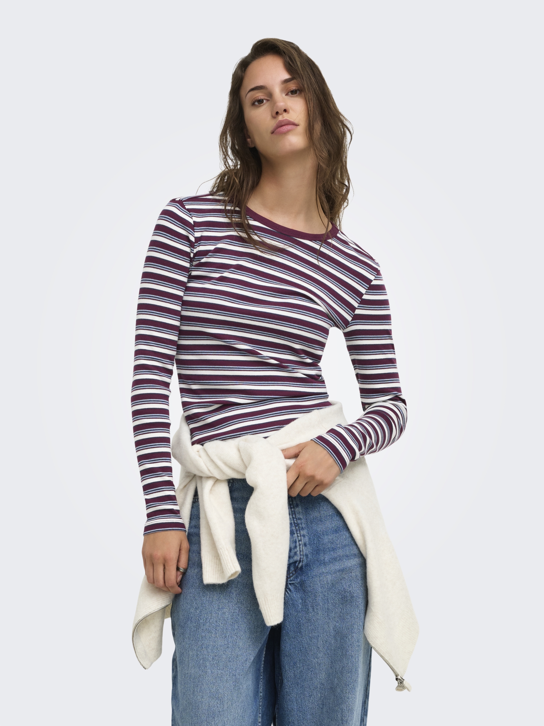 ONLVAL L/S O-NECK STRIPE TOP JRS #4