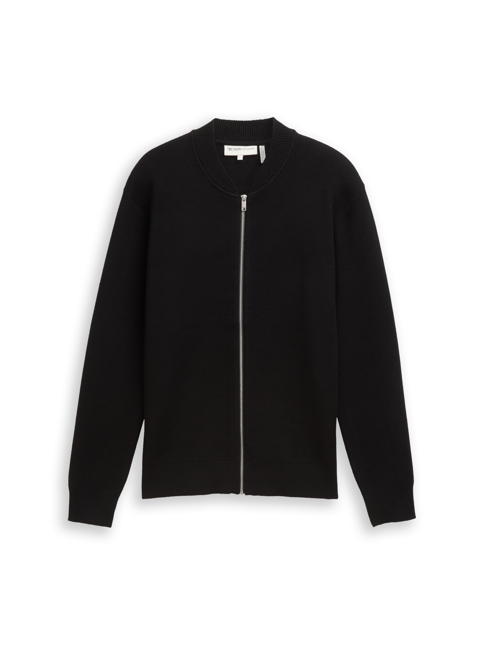 basic knitted bomber jacket #1