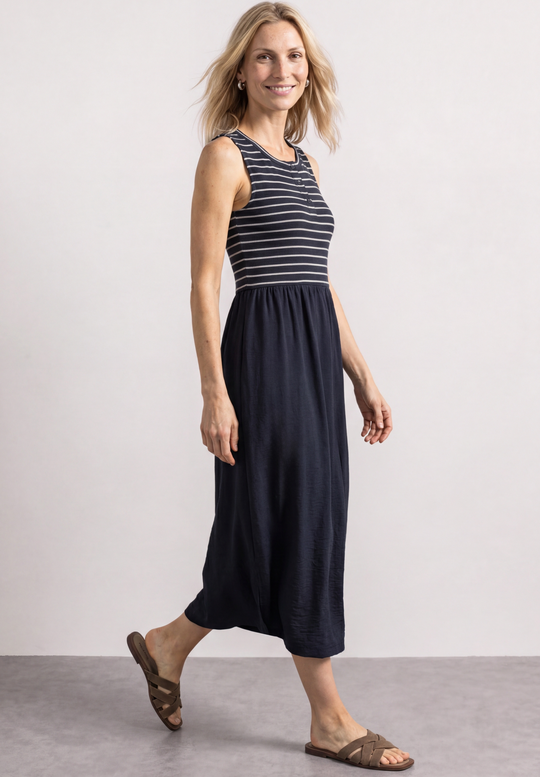 Mat Mix Dress_striped #3