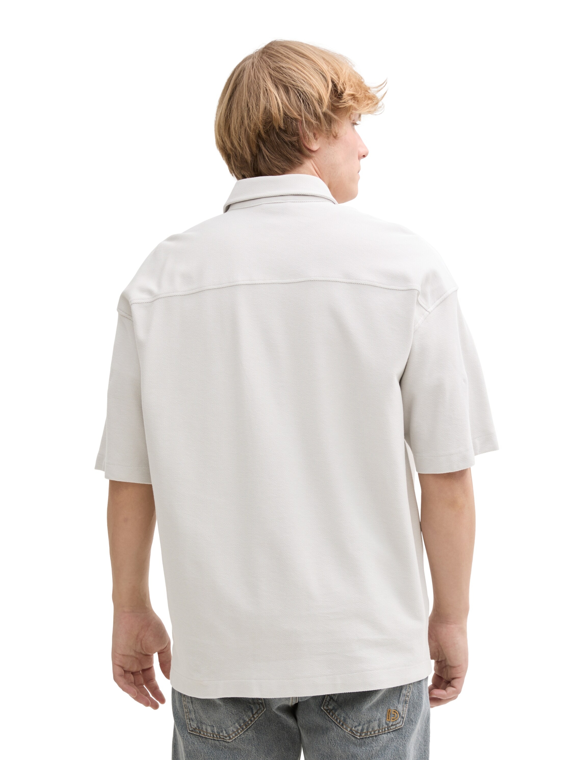 Oversize Kurzarmhemd mit Brusttaschen #4