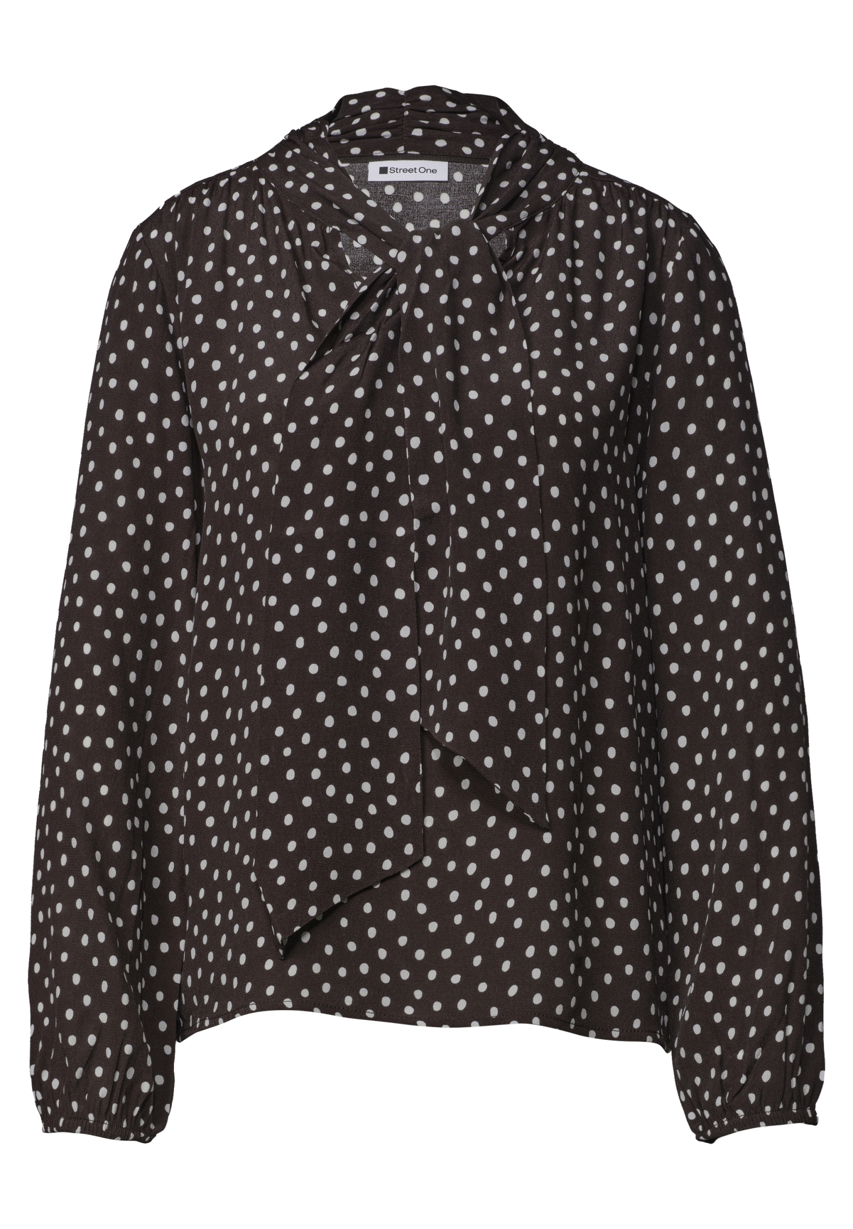 Printed blouse w tie detail #1