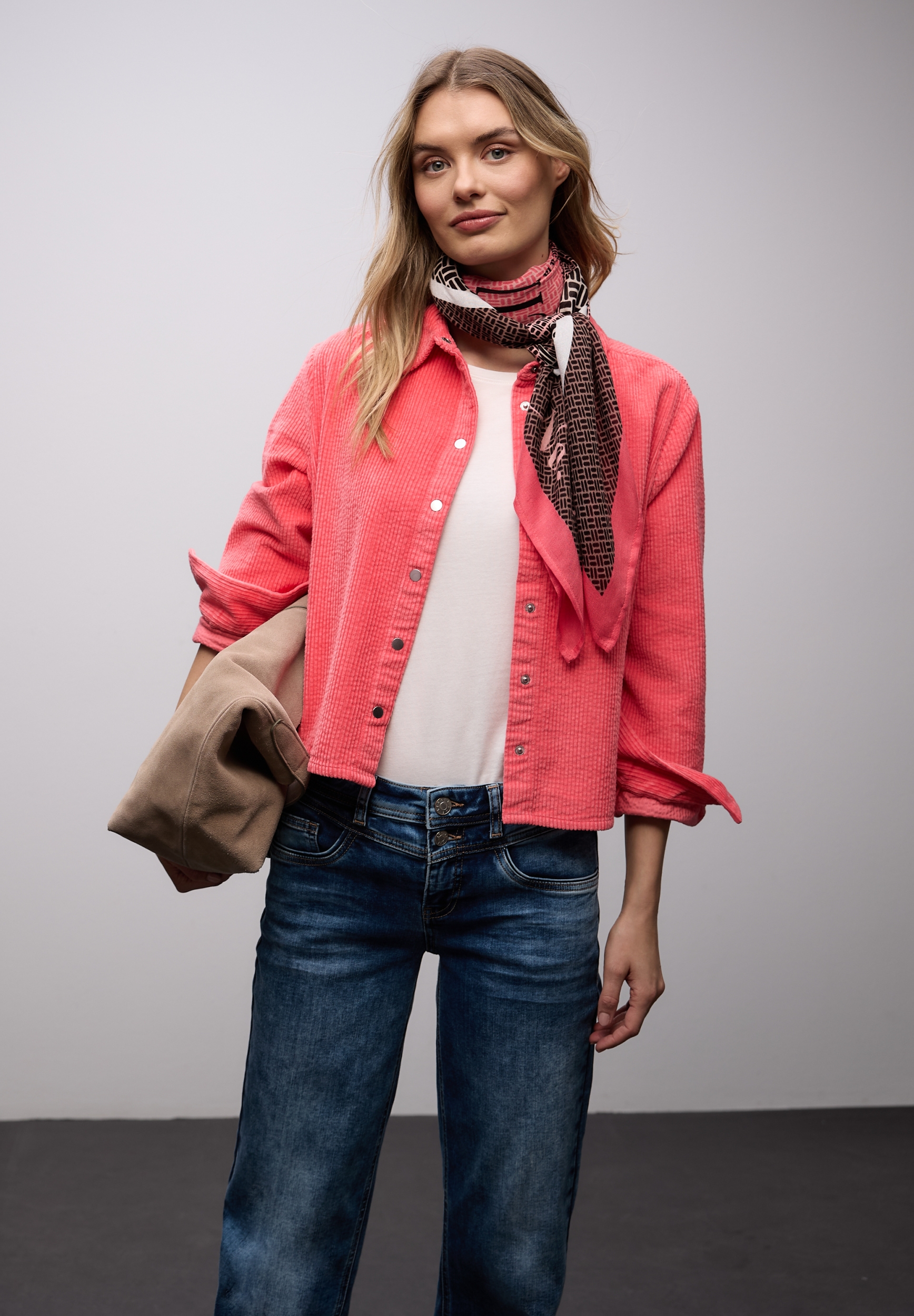 QR Corduroy shirtcollar blouse #6