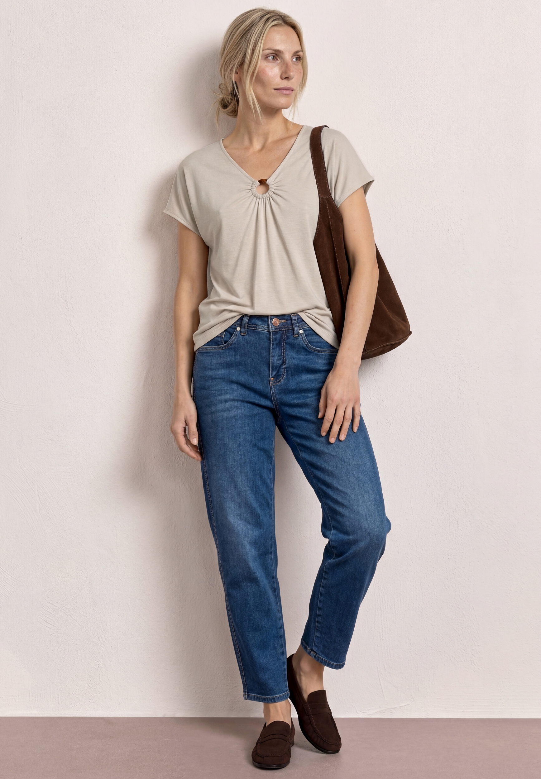 silk look shirt w.deco detail #5