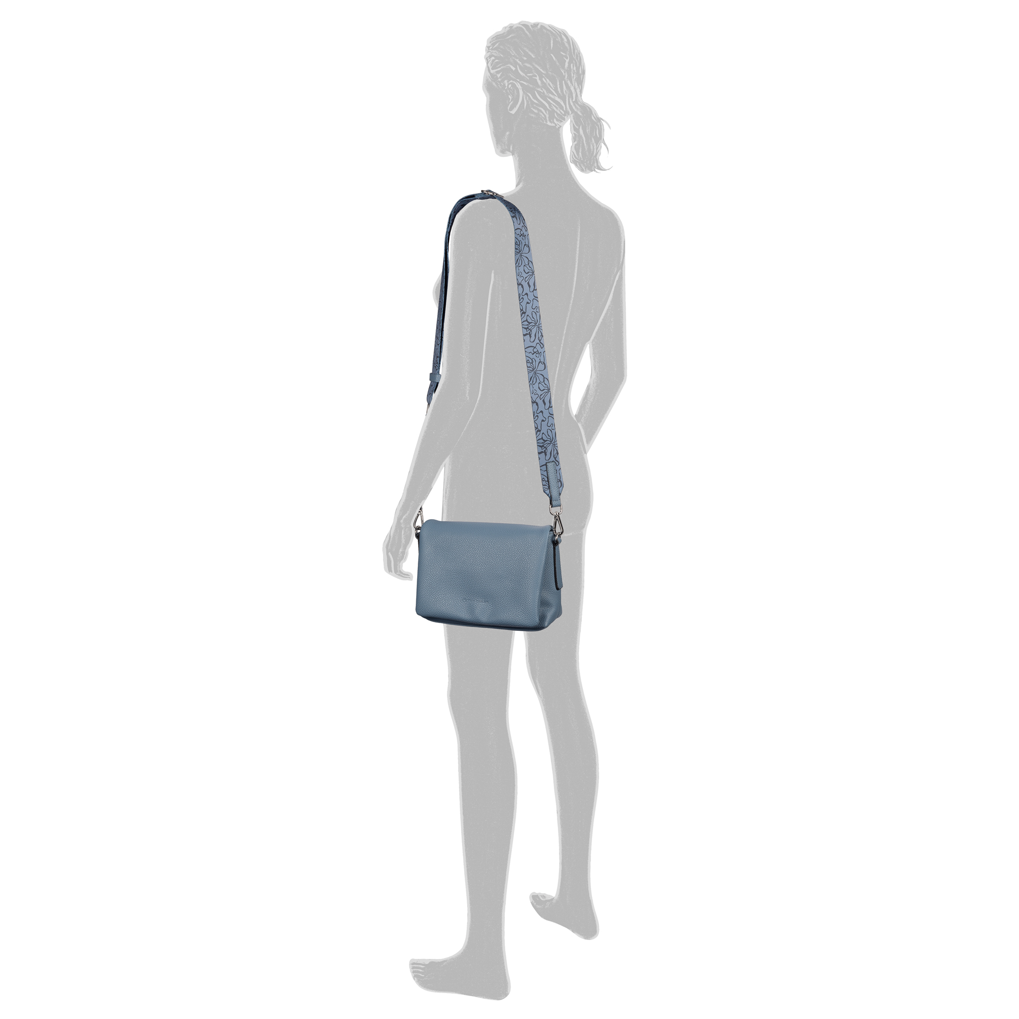Orla, Flap bag S no zip, mid blue #4