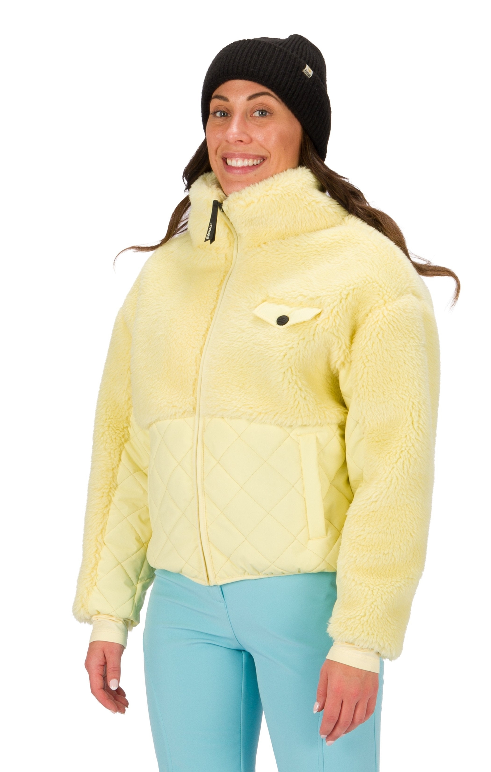 BECCA-R26 Women fleece-nylon combi jacket #1