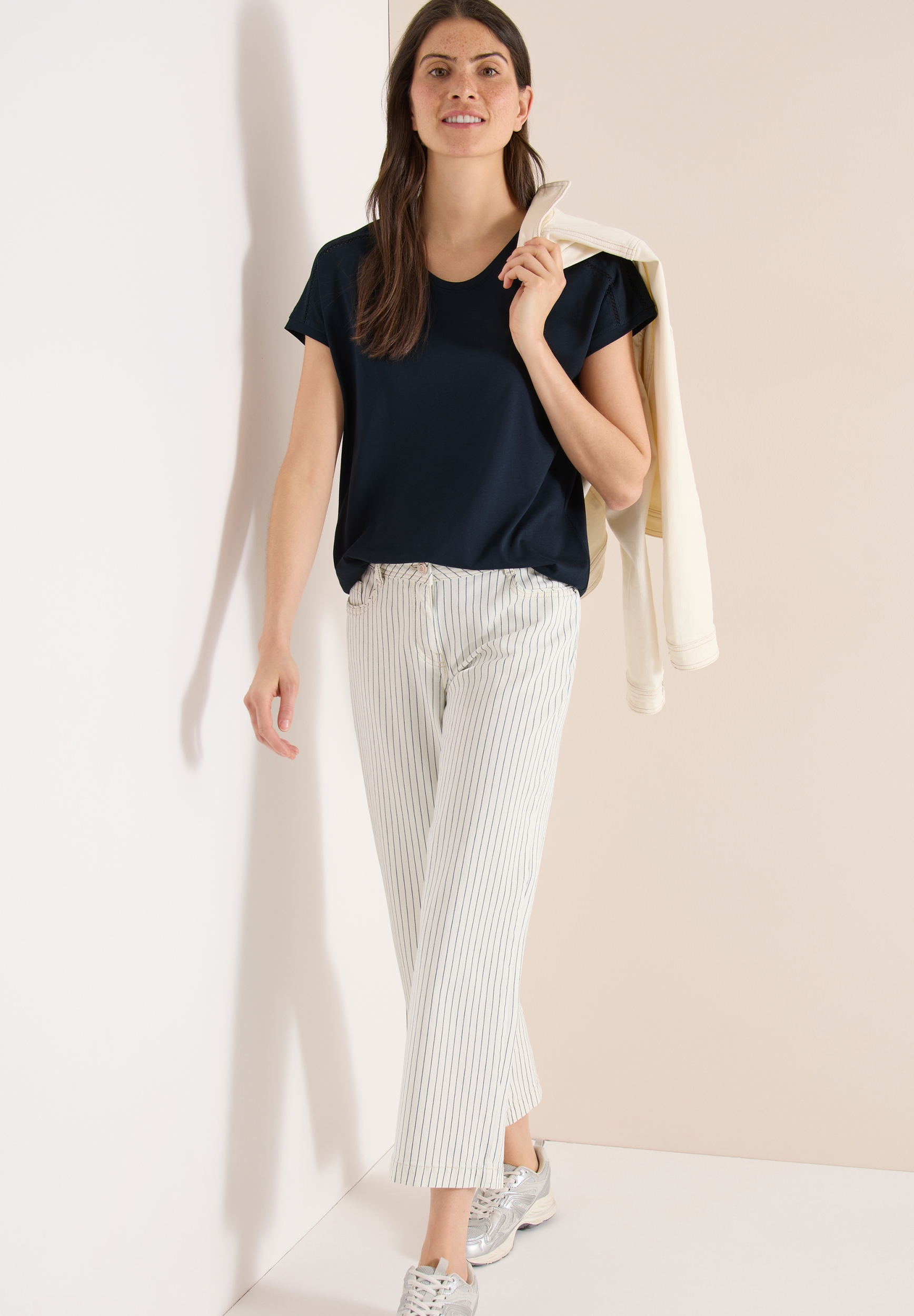 NOS Solid Lace Shoulder T-Shir #2