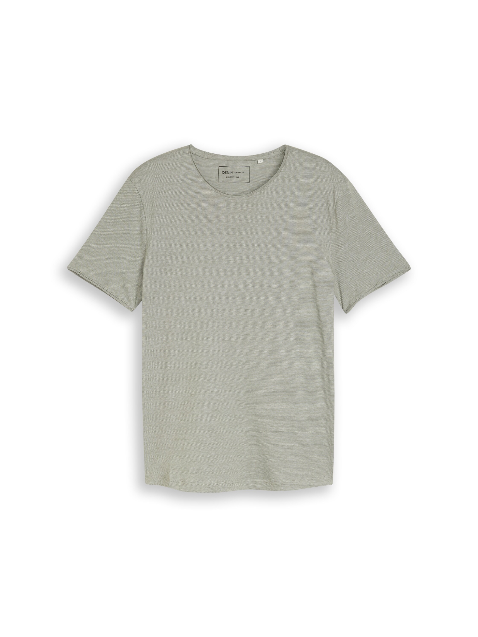 rounded hem finestripe t-shirt #1
