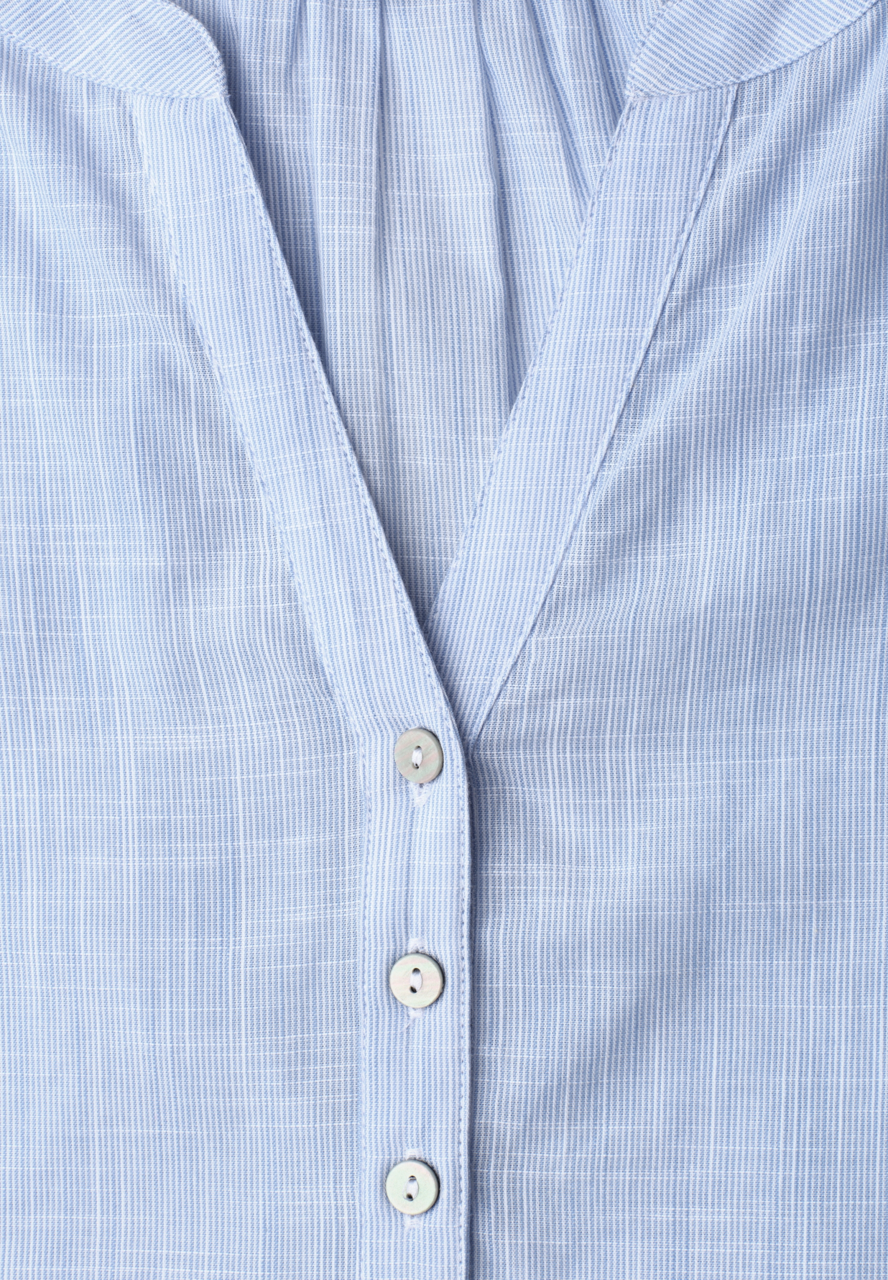 LTD QR Chambray splitneck blou #2