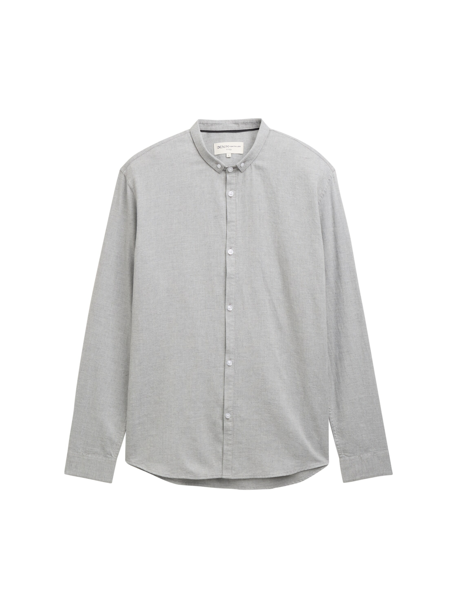 fitted twill melange shirt #1