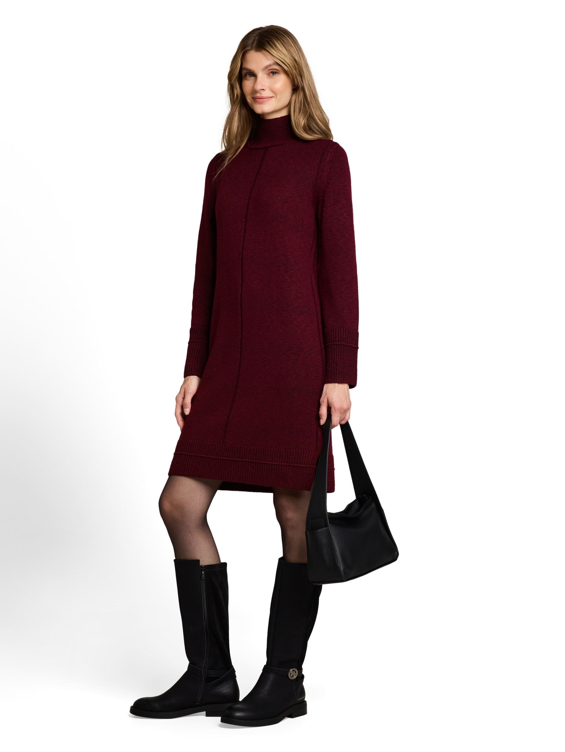 knit cosy dress with mockneck #3