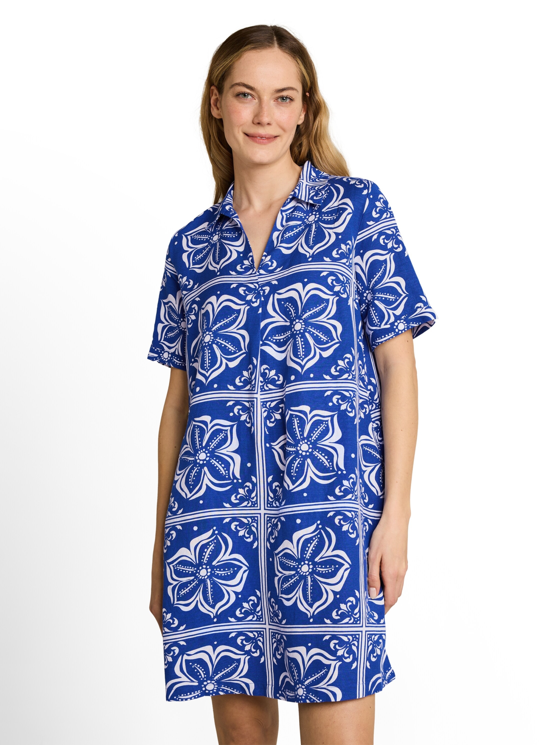 dress linen with polo collar #5