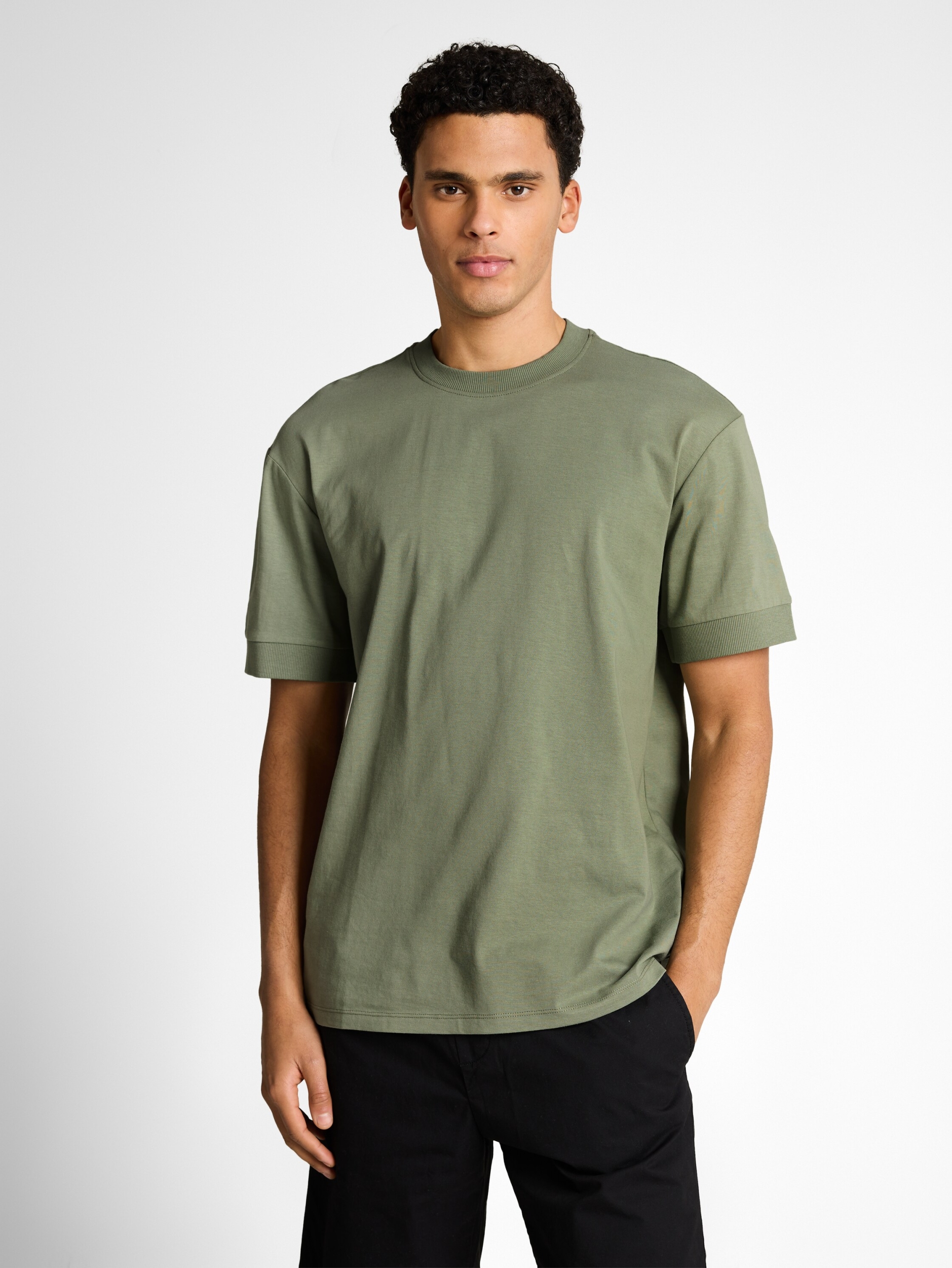 relaxed rib sleeve t-shirt #6