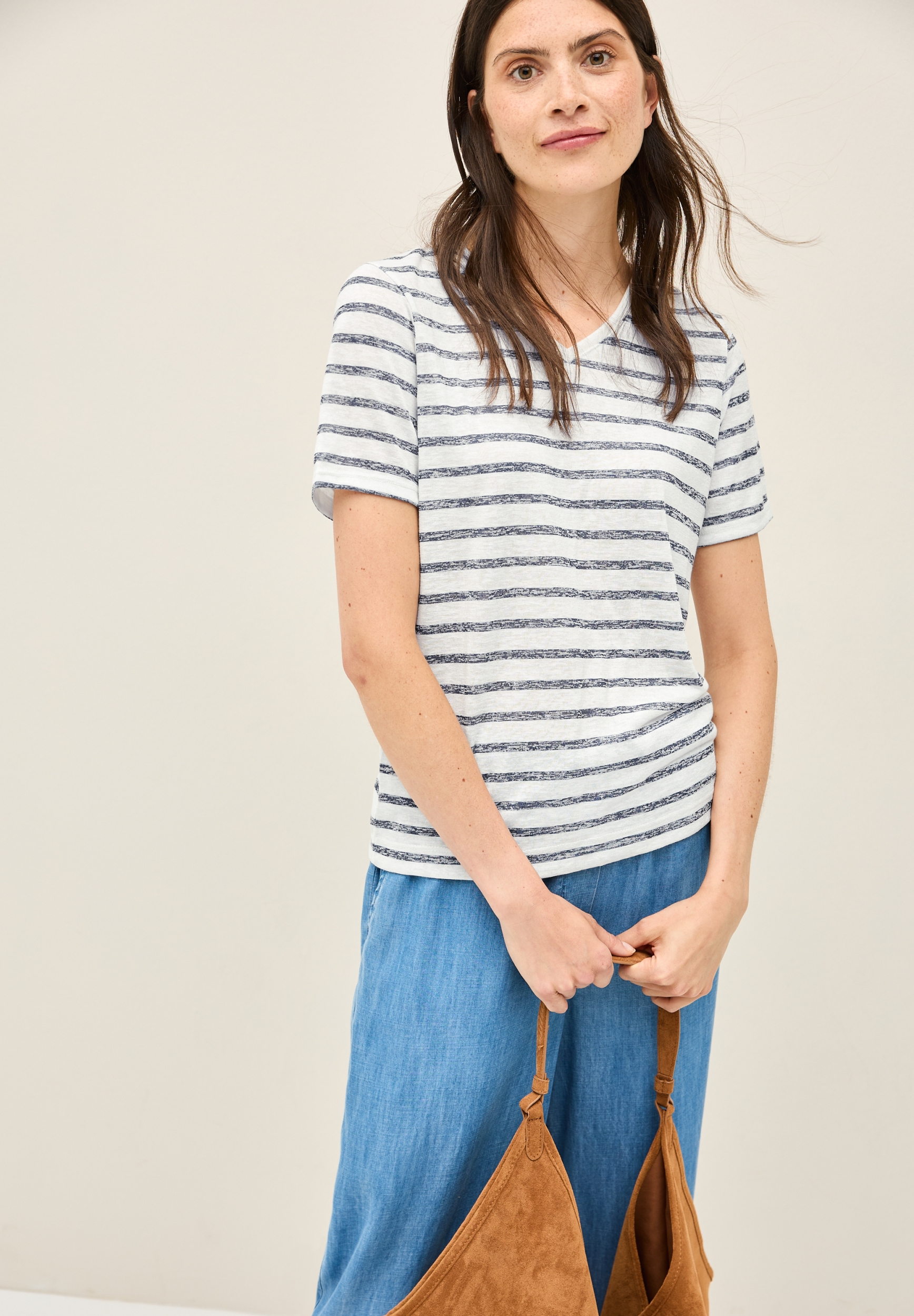 Striped Summer Knit V-Neck #5