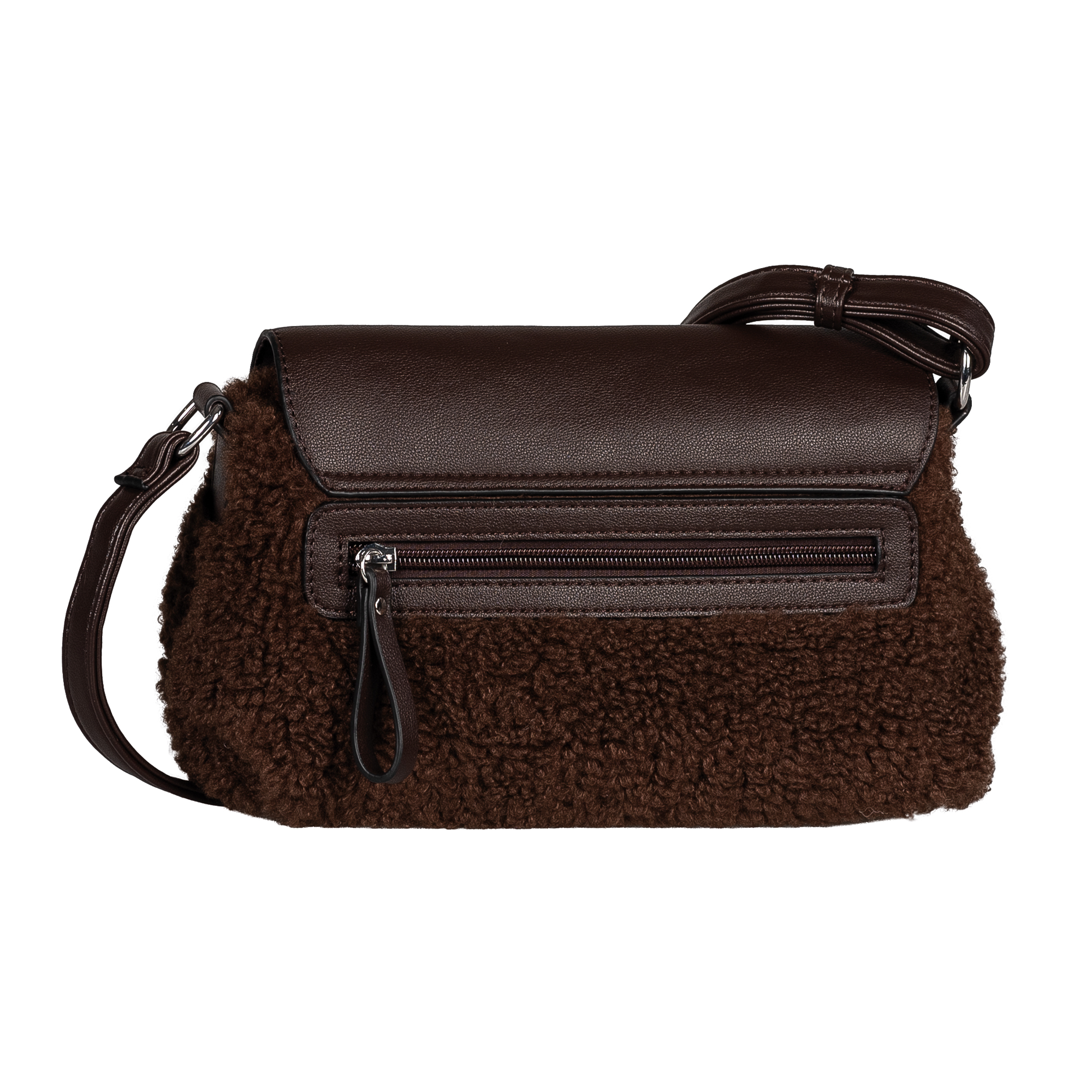 Zelina, Flap bag S no zip, dark brown #2