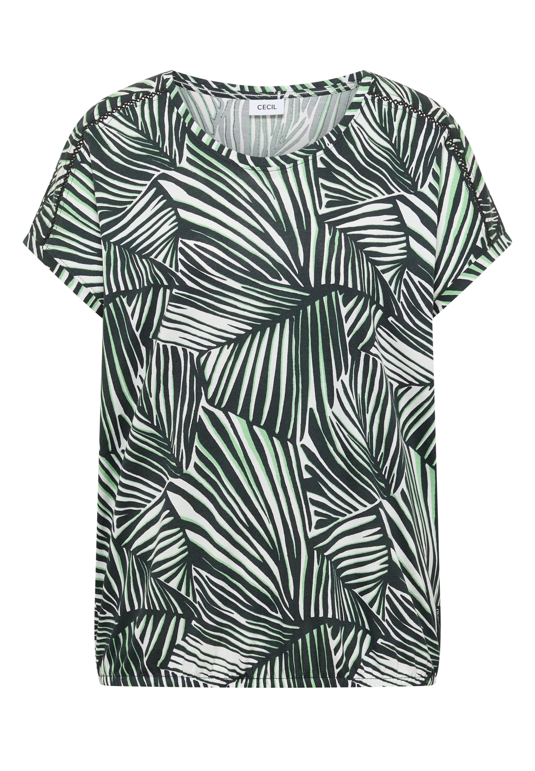TOS AOP Lace Shoulder T-Shirt #1