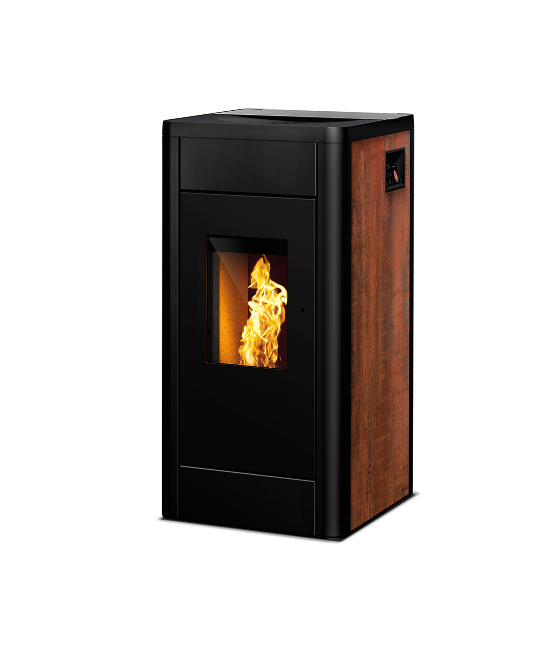 RIKA-Pelletofen FILO RAO, Rosteffekt, Korpus schwarz