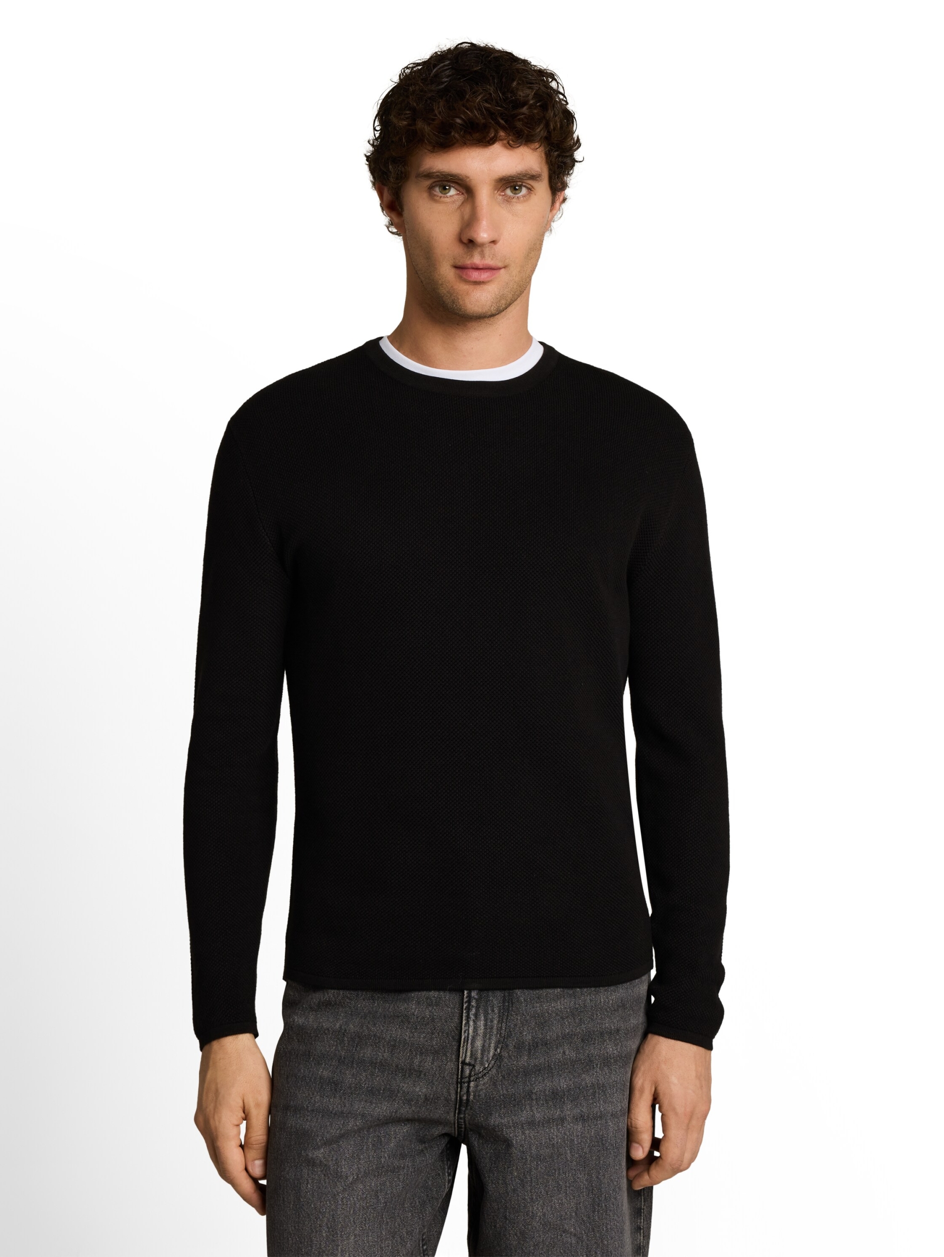 basic structred crew neck knit #5