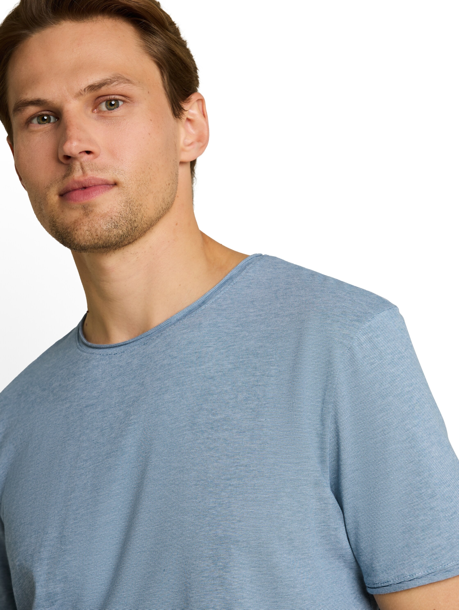 rounded hem finestripe t-shirt #6