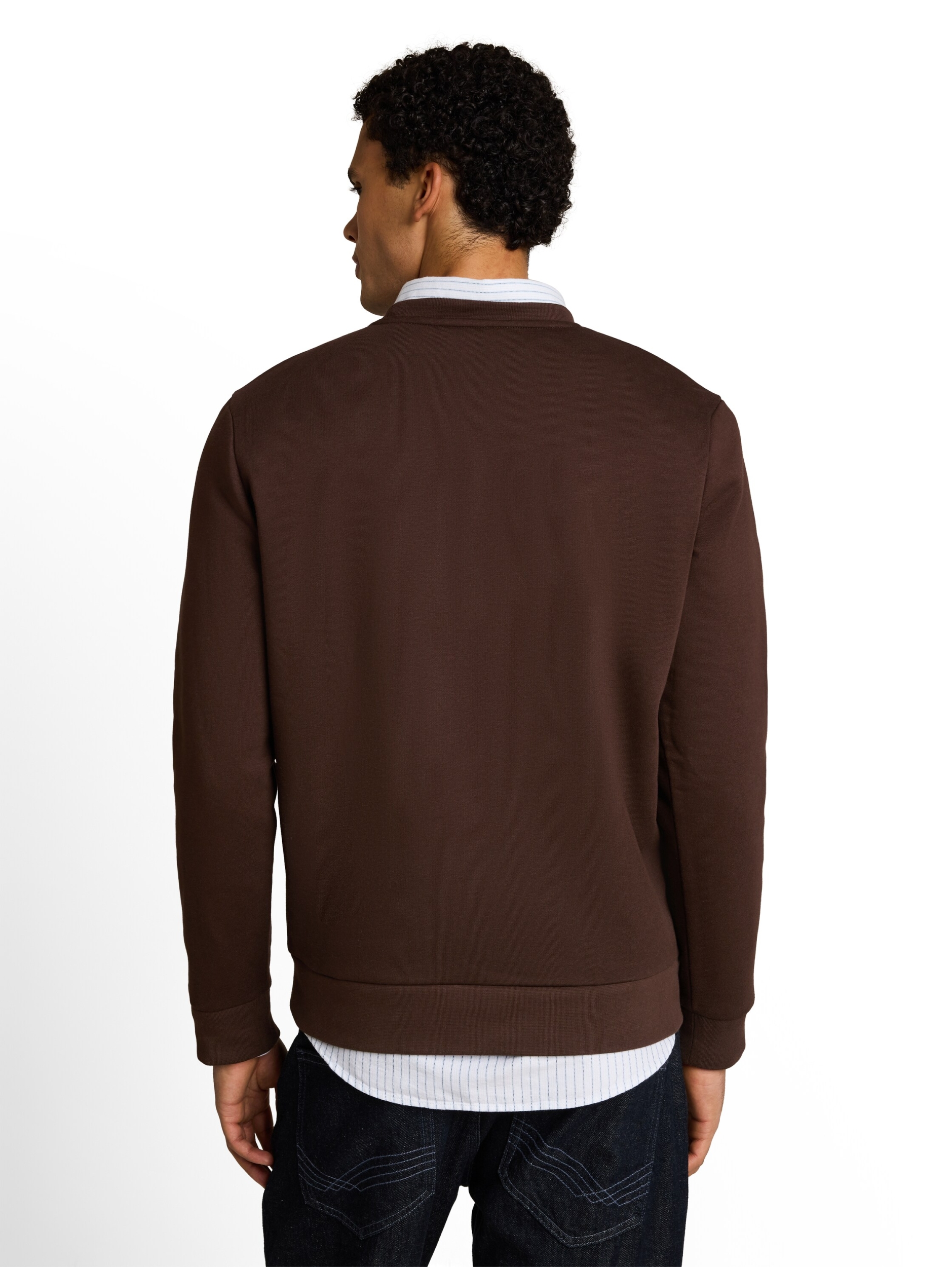 solid crew neck sweatshirt #4