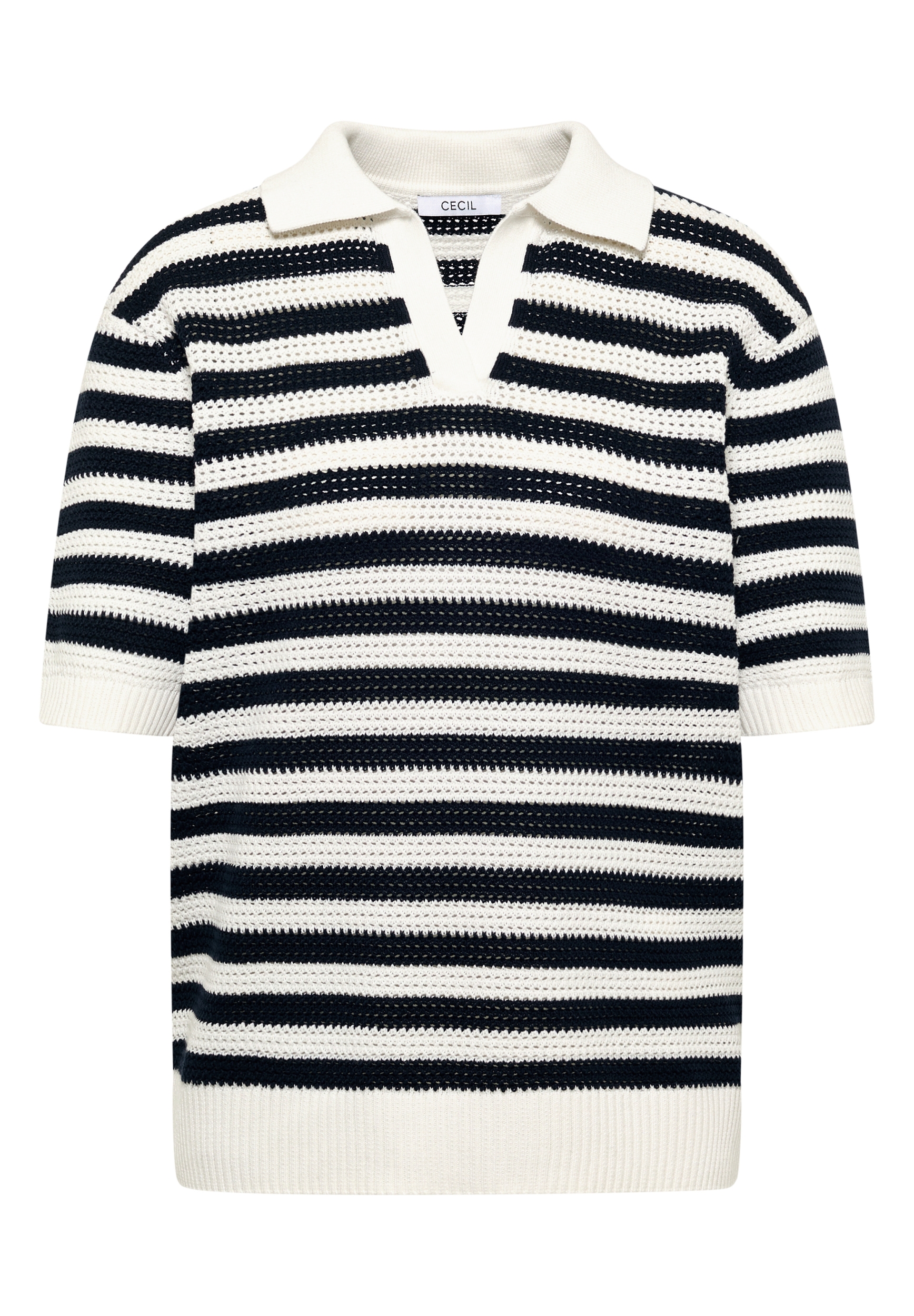 TOS_Mesh Stripe Polo #1