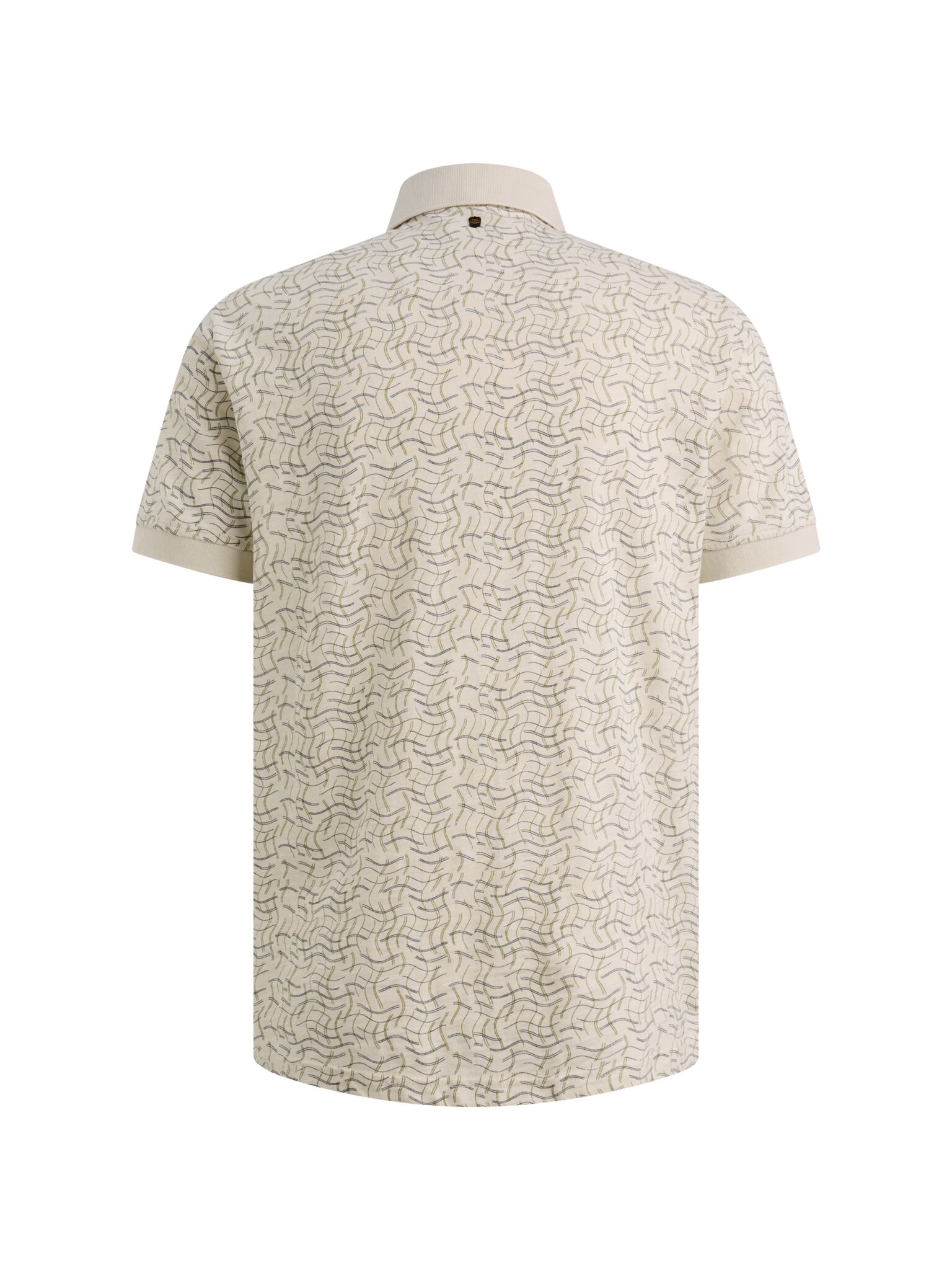 Short sleeve polo slub jersey aop #2