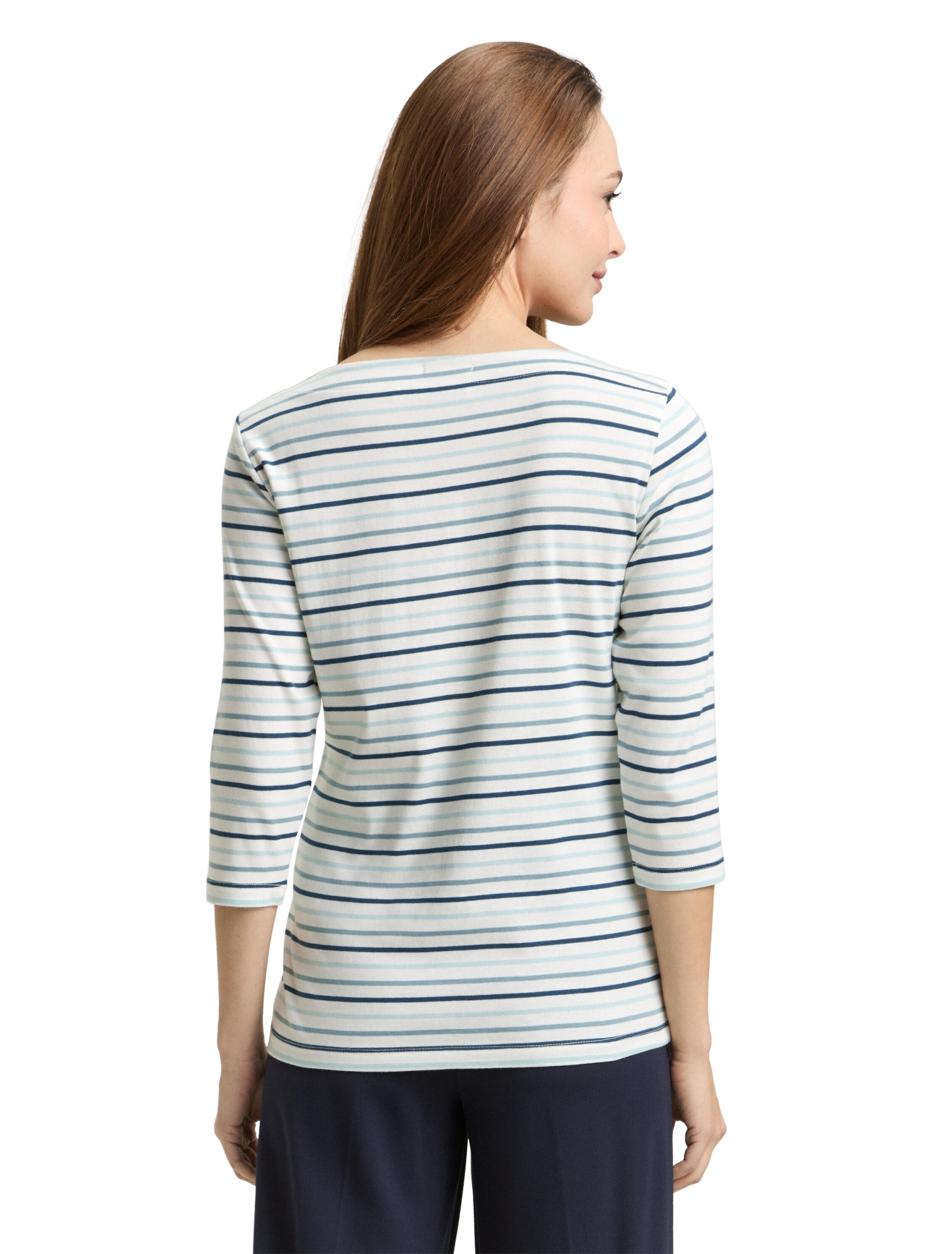 T-shirt boat neck stripe #4