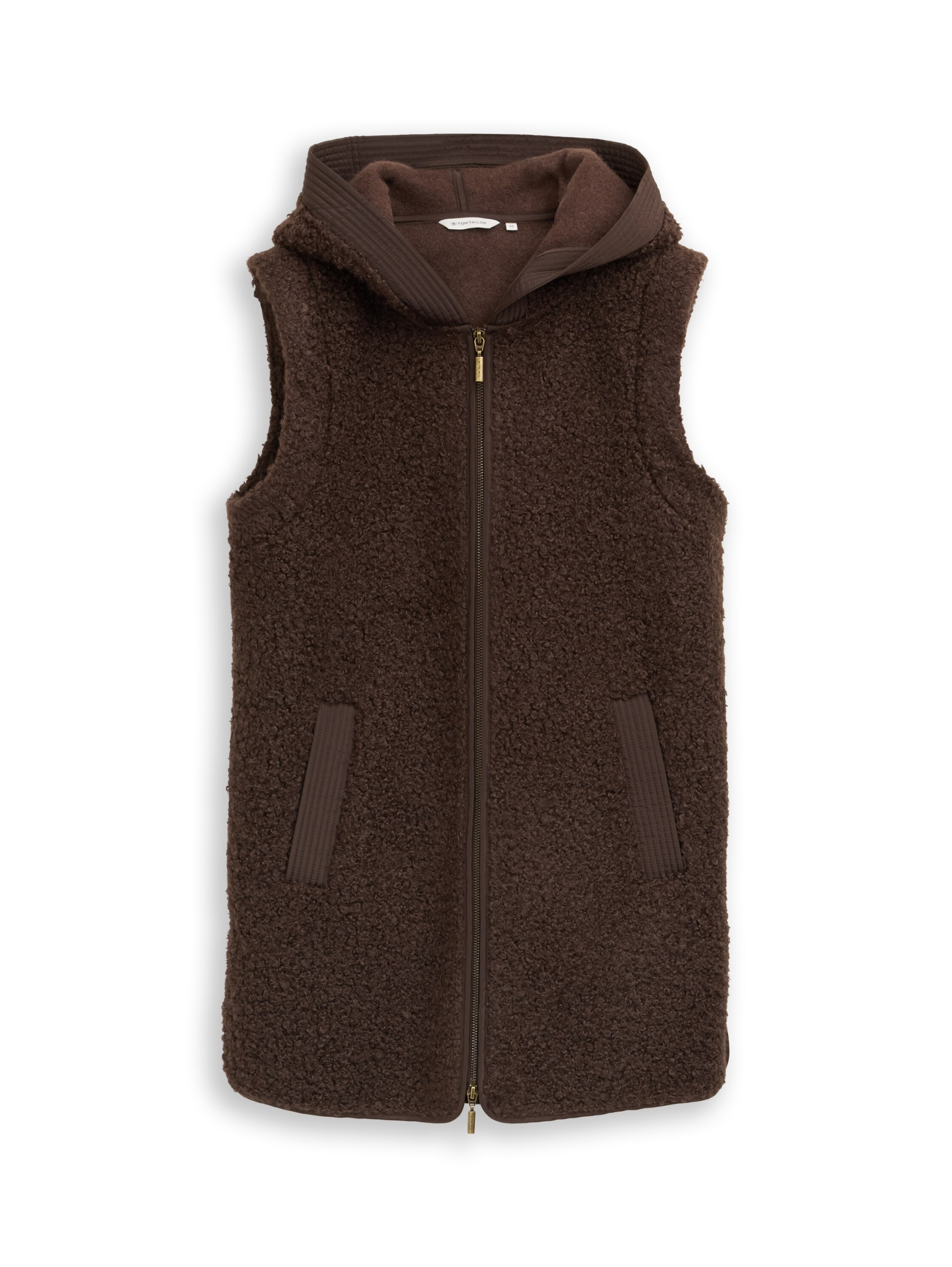 Sweatshirt long vest with hood #1