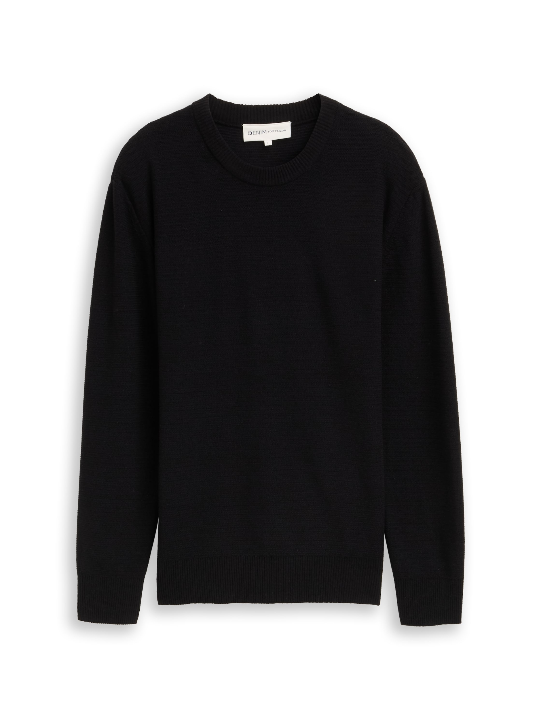 basic fine stripe crew neck kn #1