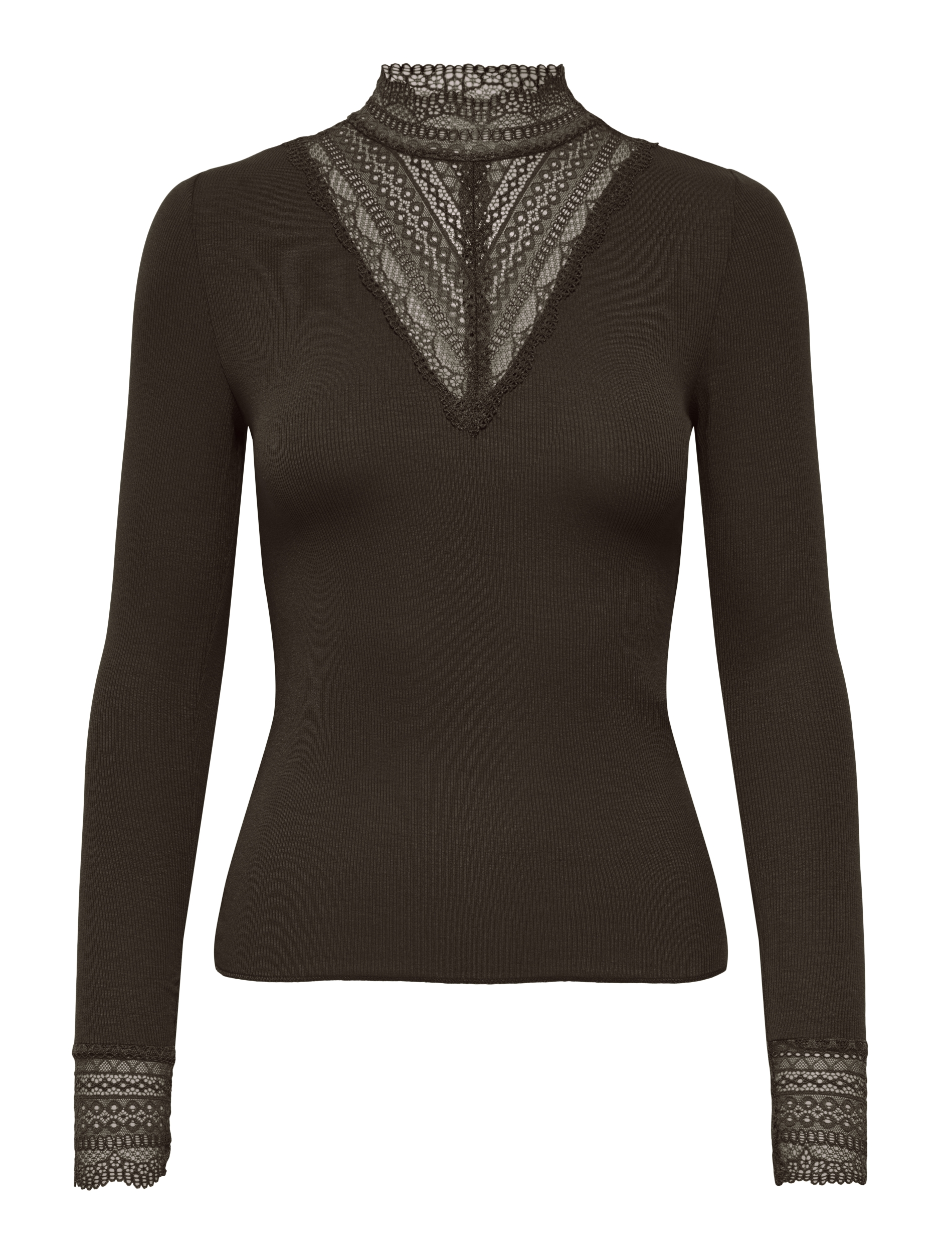 ONLTILDE L/S HIGH NECK LACE TOP JRS NOOS #1