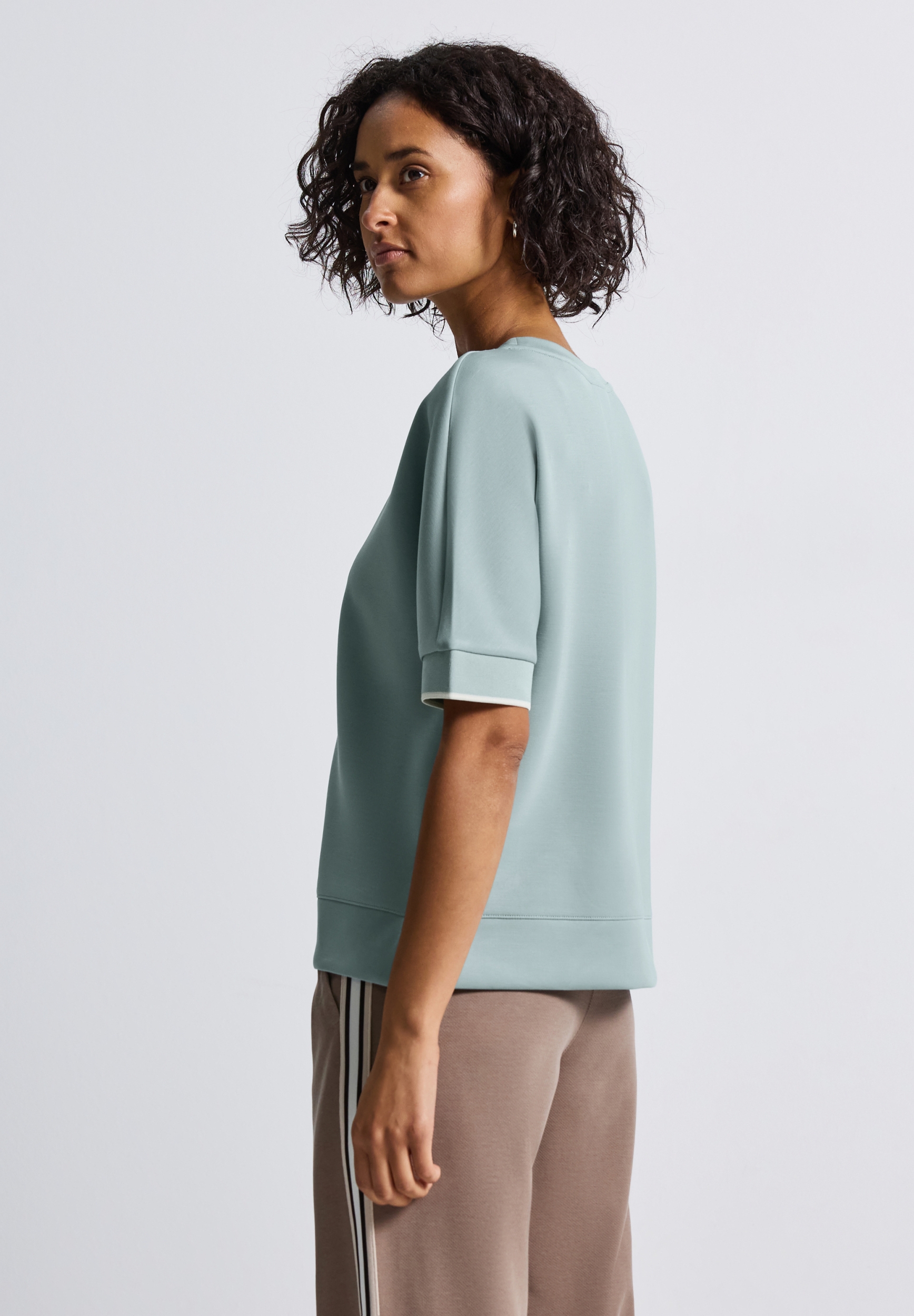 LTD QR silk look shirt w.rib c #4