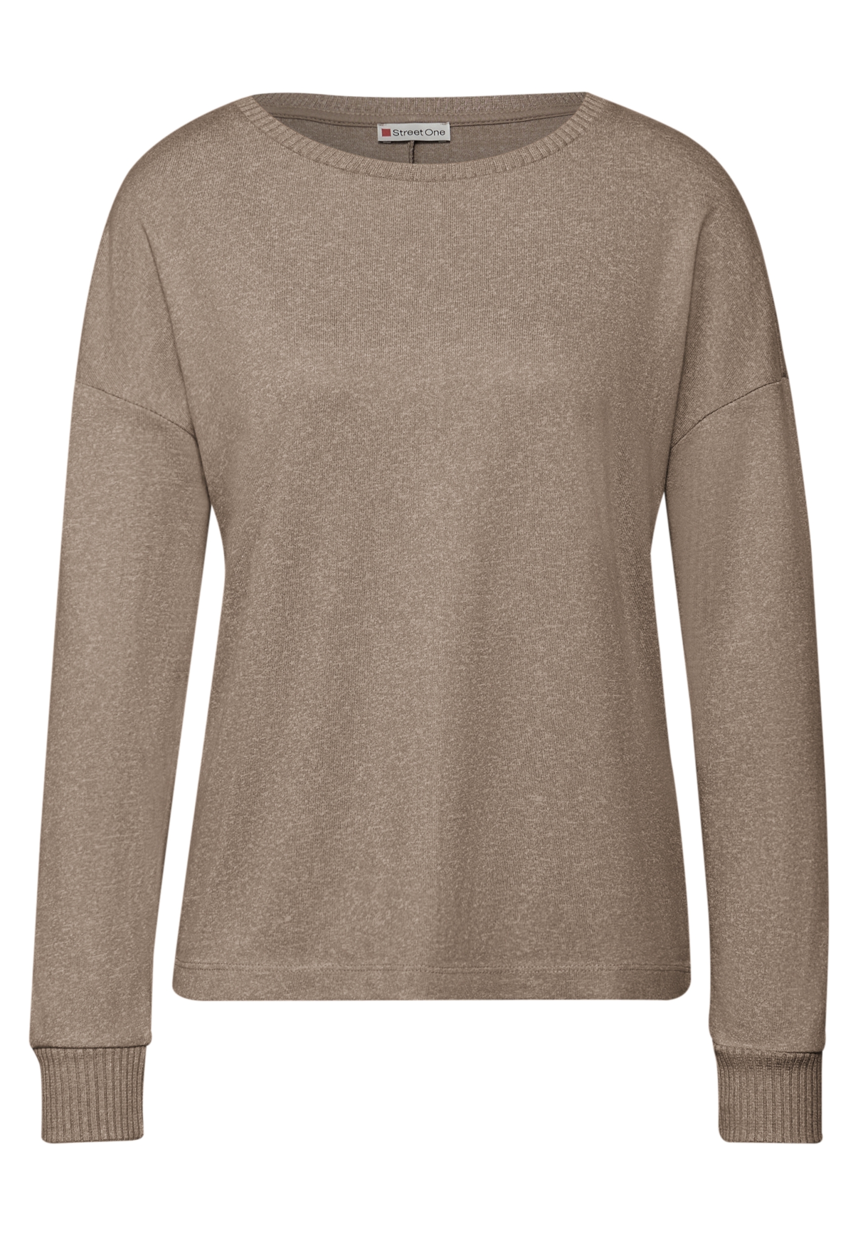 melange shirt w.rib details #1