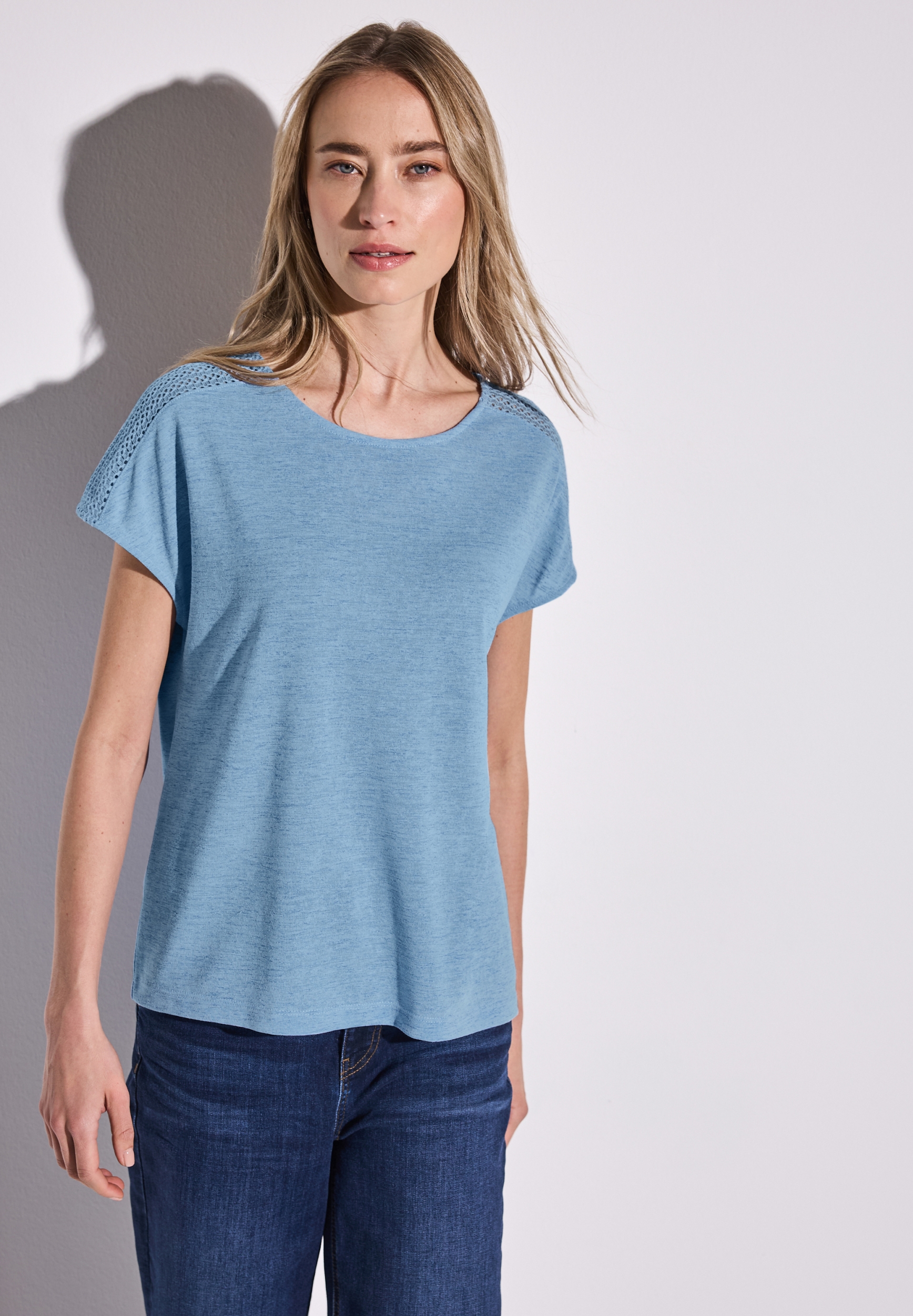 LTD QR linen look shirt w.lace #7