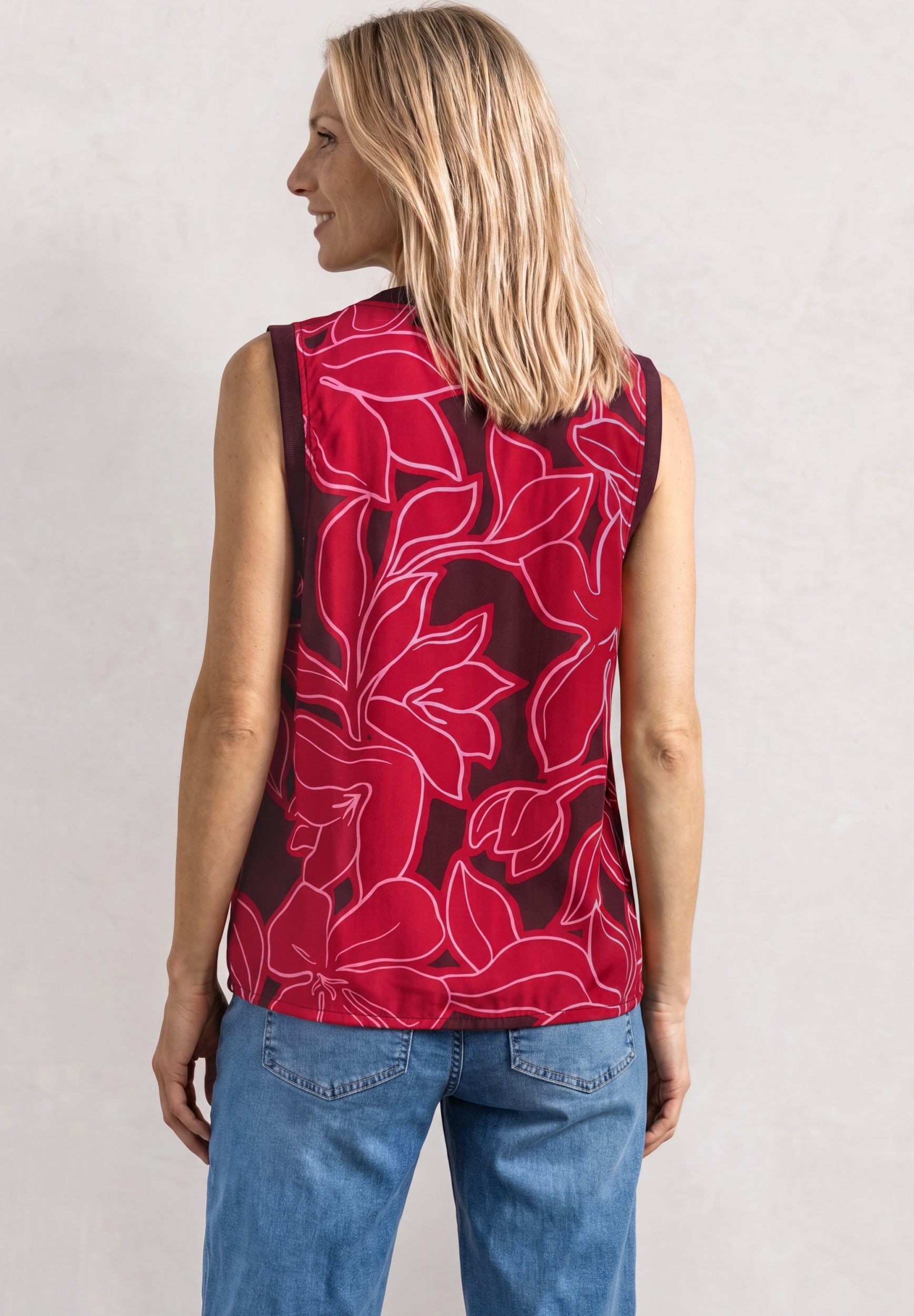 Blousetop w tape detail AOP #4
