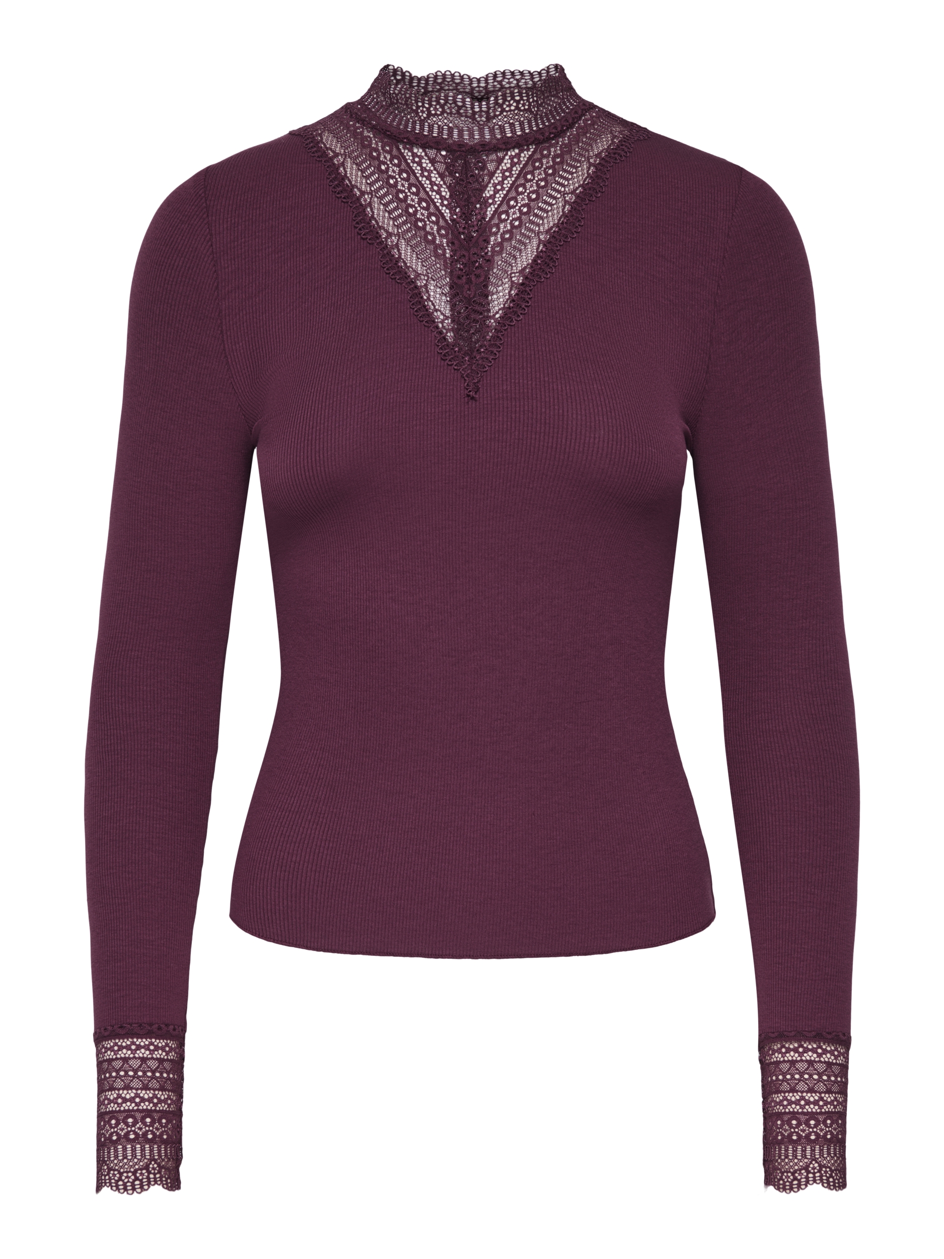 ONLTILDE L/S HIGH NECK LACE TOP JRS NOOS #1